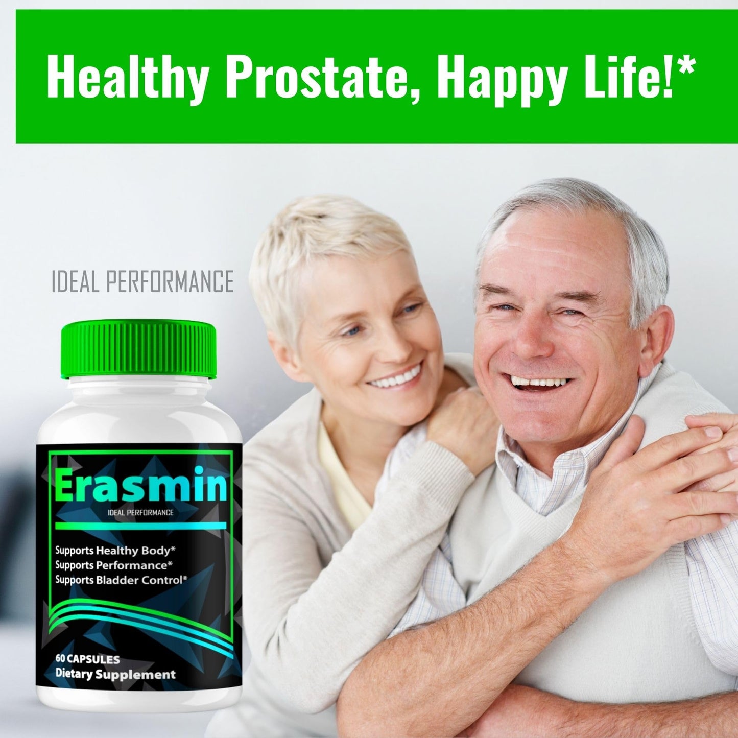 IDEAL PERFORMANCE Erasmin Prostate Health Capsules, Bladder Comfort & Daily Urinary Support, Maximum Strength, 60 Capsules