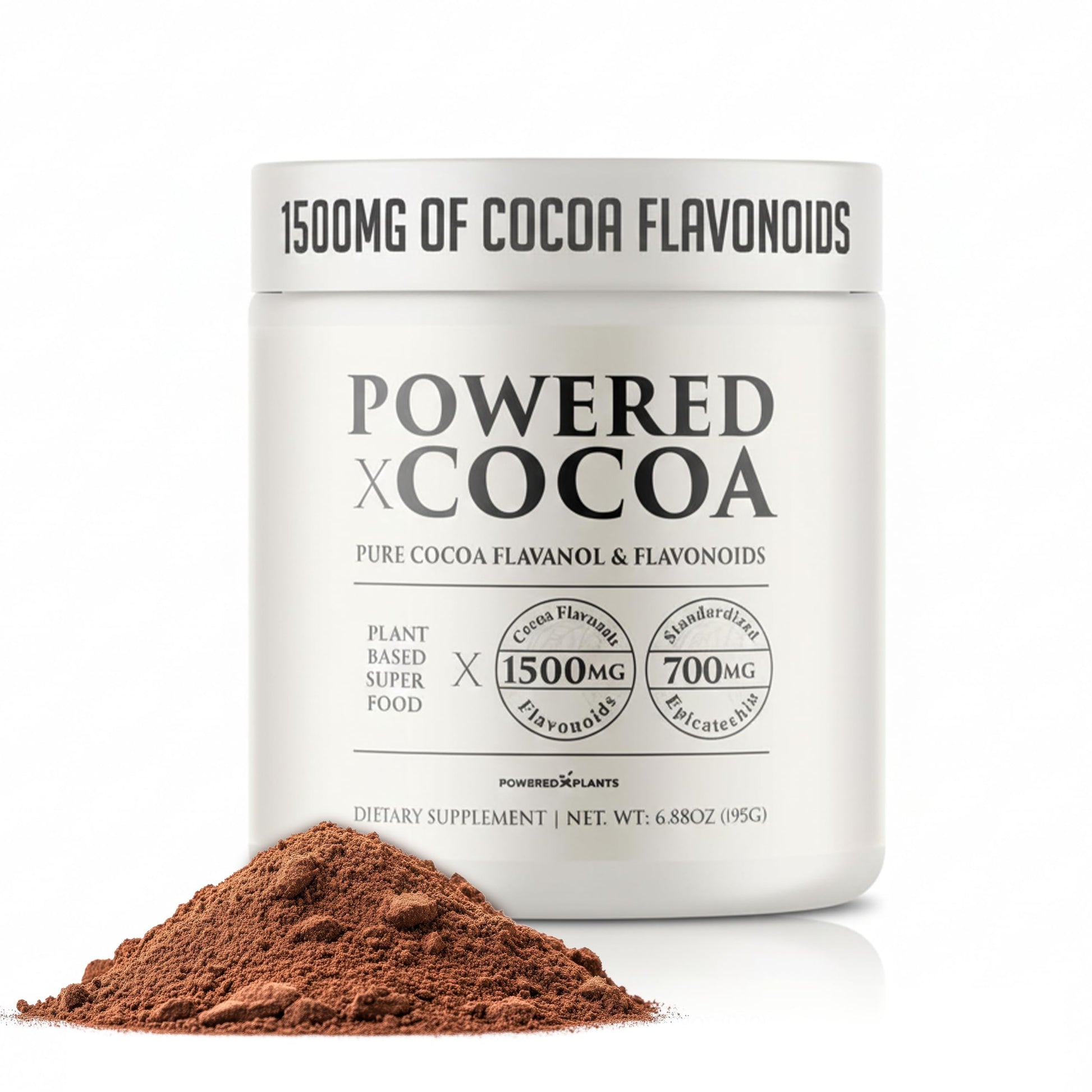 Powered X Plants High Flavanol Cocoa Powder 6.88 oz