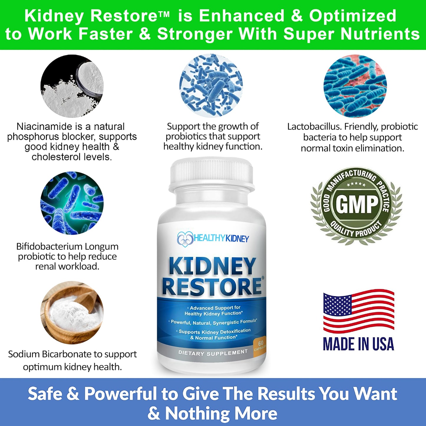 Kidney Restore Natural Kidney Cleanse to Support Kidney Function and Detox Capsule 180