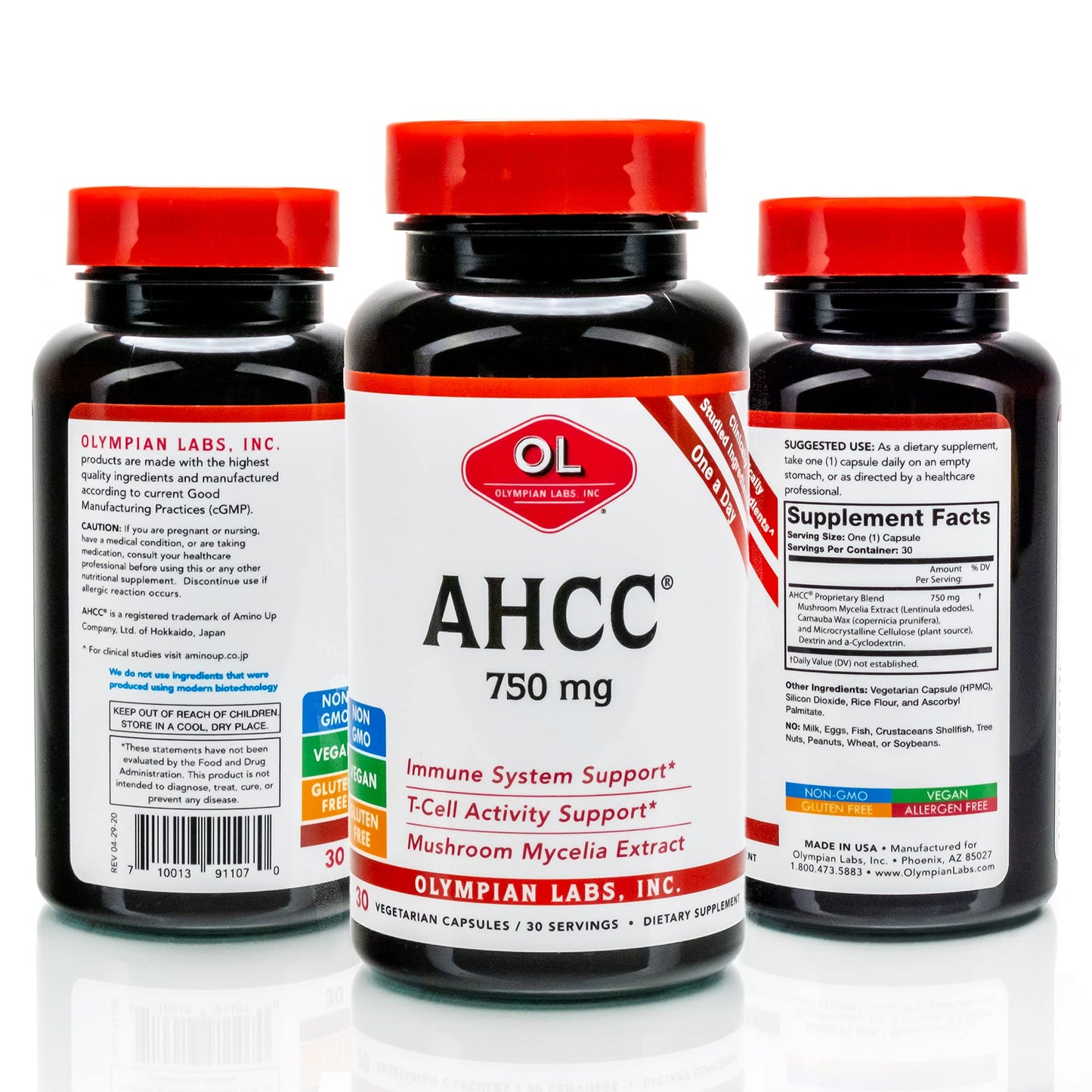 Olympian Labs AHCC Supplement Capsule 30 Capsules