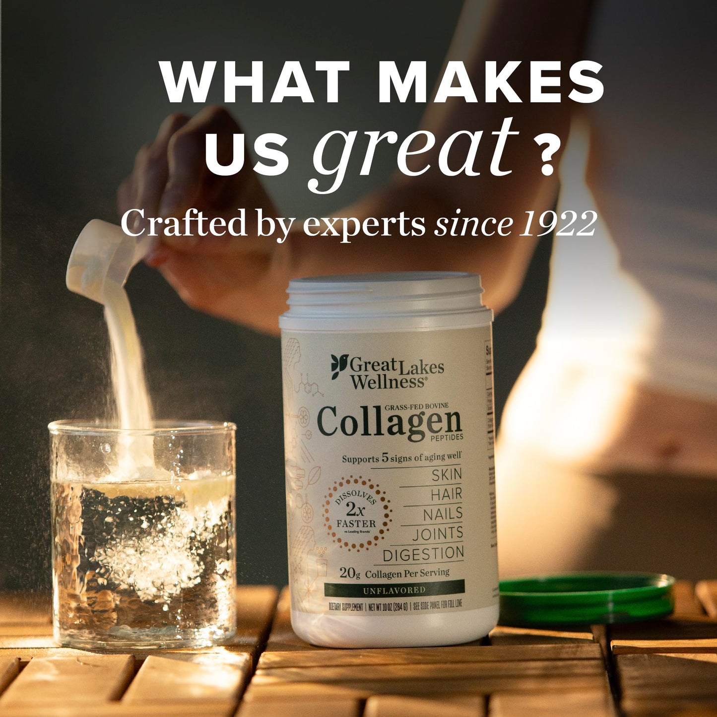 Great Lakes Wellness Collagen Peptides Powder 20 Servings