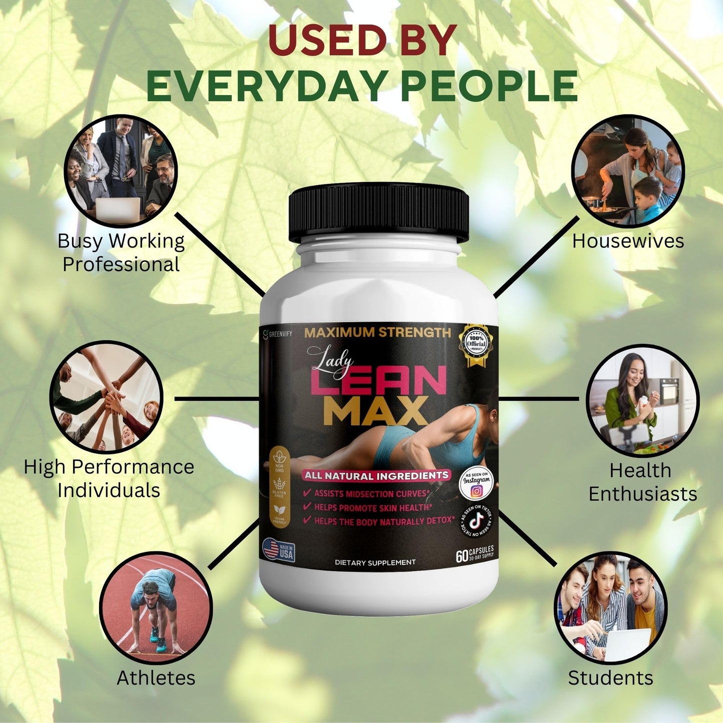 GREENVIFY Lady Lean Max Capsule, 60 Capsules