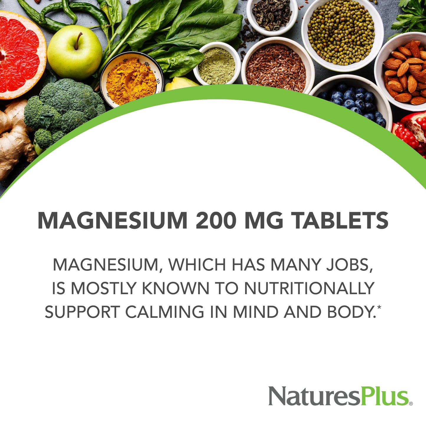 NaturesPlus Magnesium 200 mg Tablets 90 Tablets