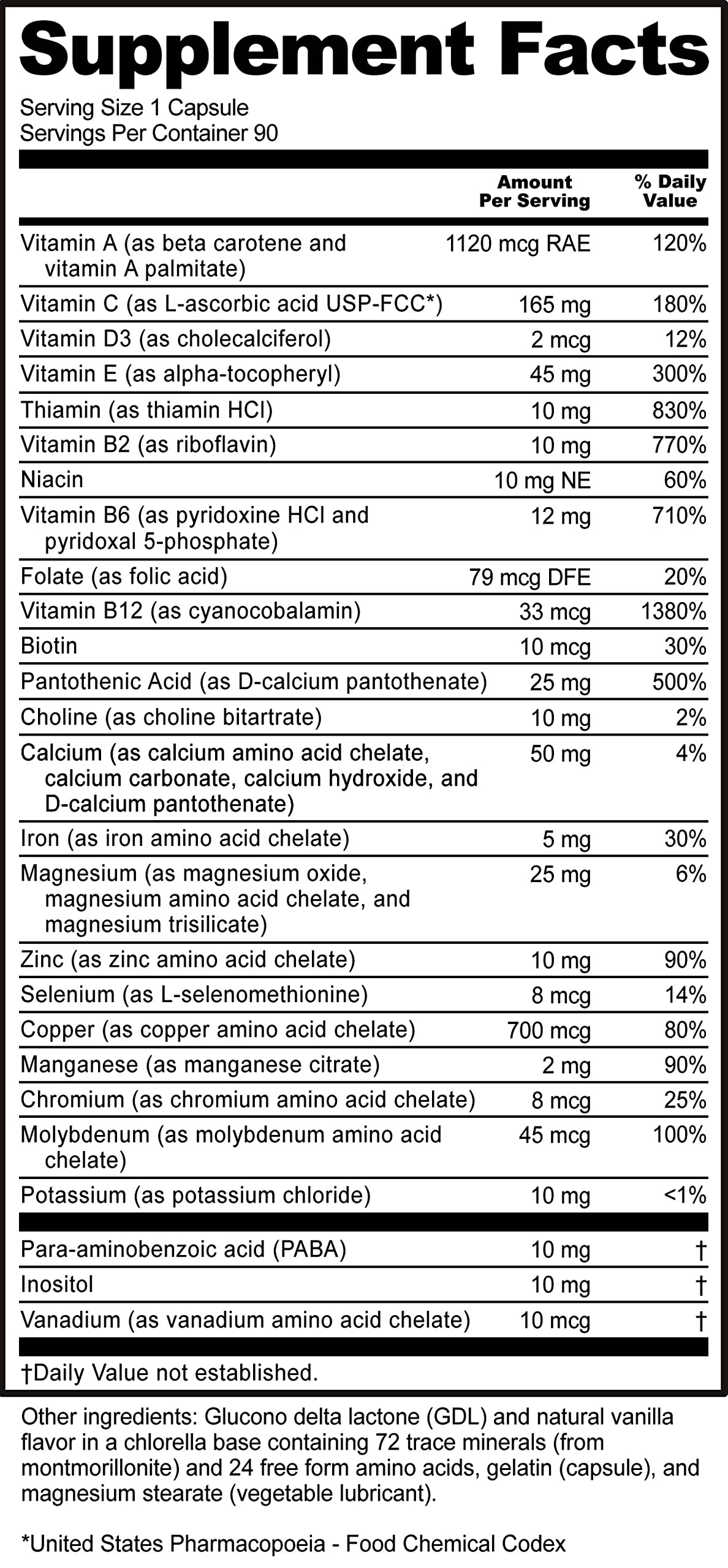 NutriBiotic Multi Vitamins & Minerals Capsules, 90 Count