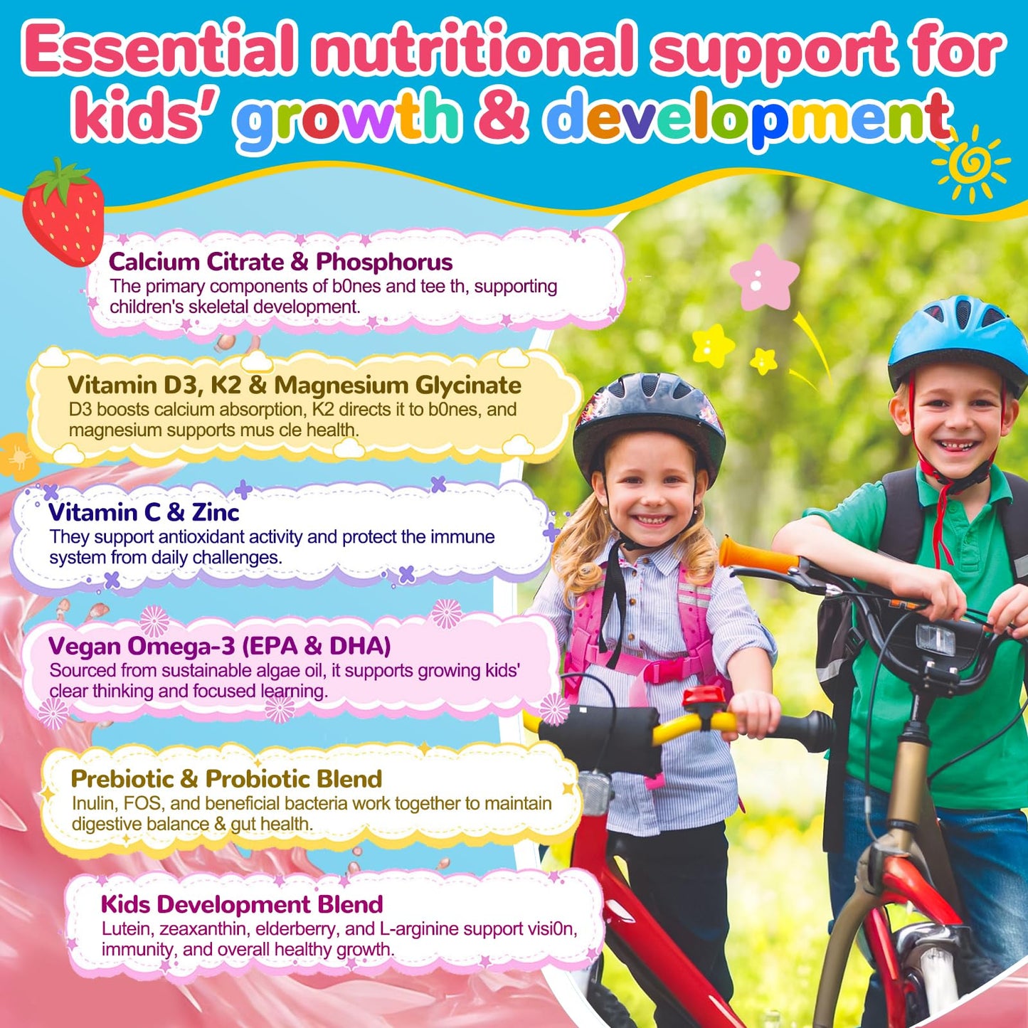 Fajeckma Kids Calcium Citrate Gummies 60 Count