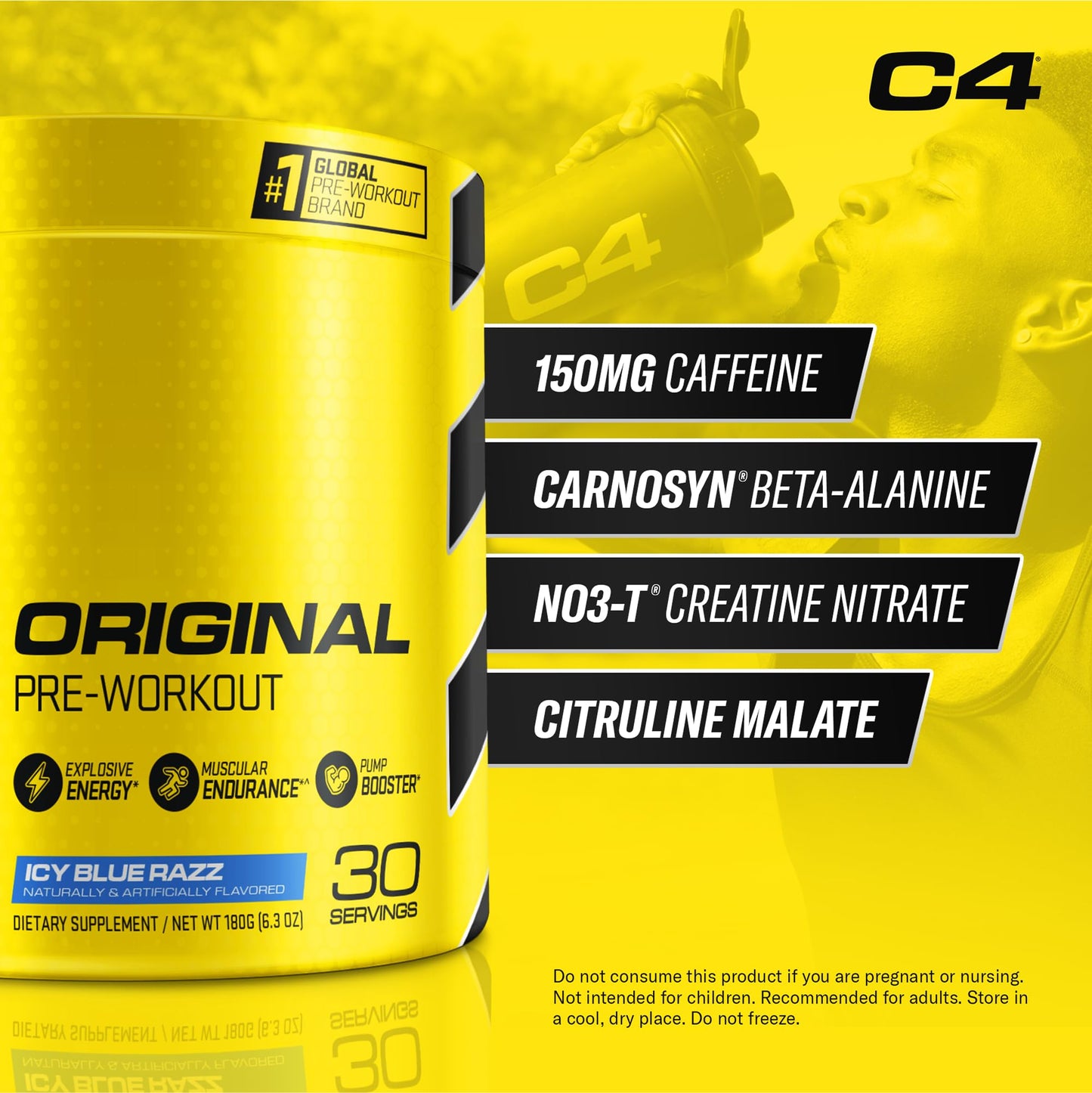 C4 Original Pre Workout Powder 6.87 Ounce