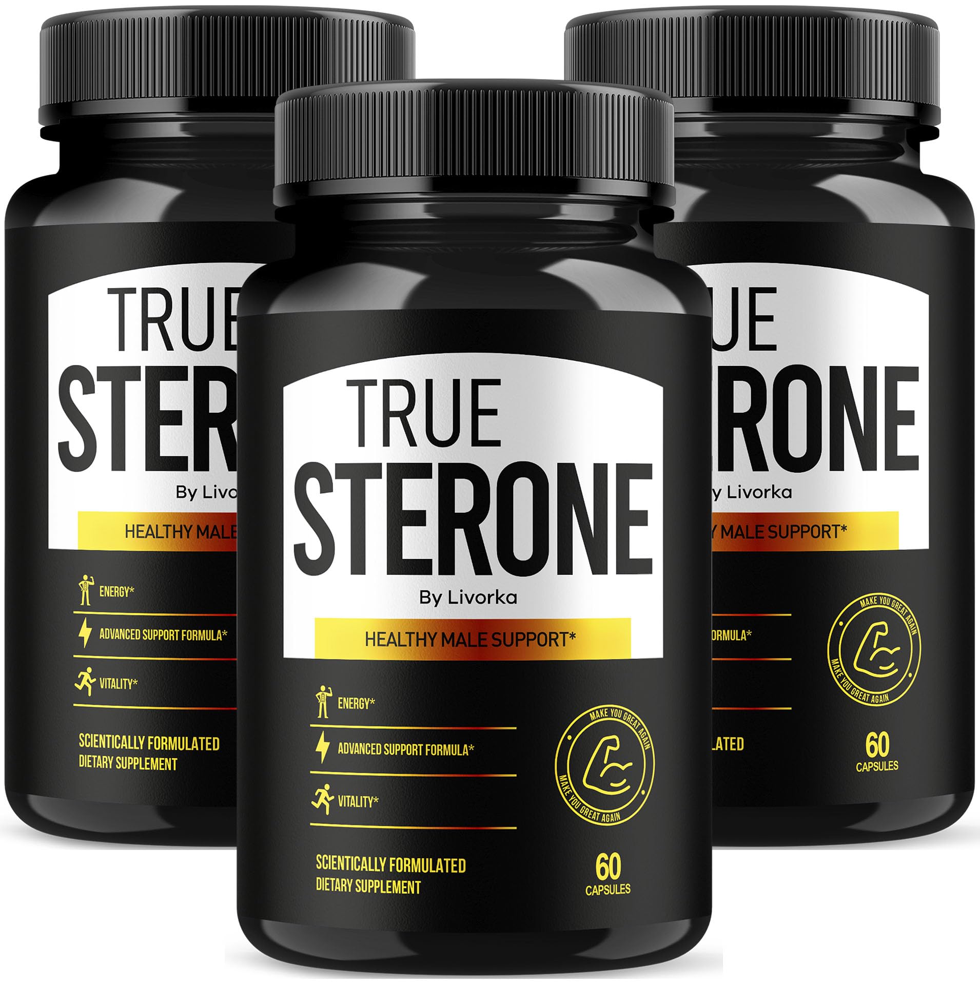 LIVORKA True Sterone Vitamin Capsules, 180 Capsules
