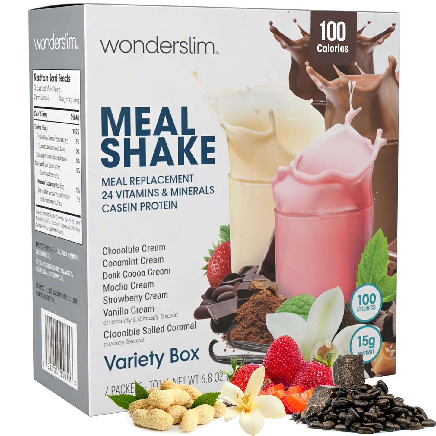 WonderSlim Protein Meal Replacement Shake Powder 6.8 Ounce