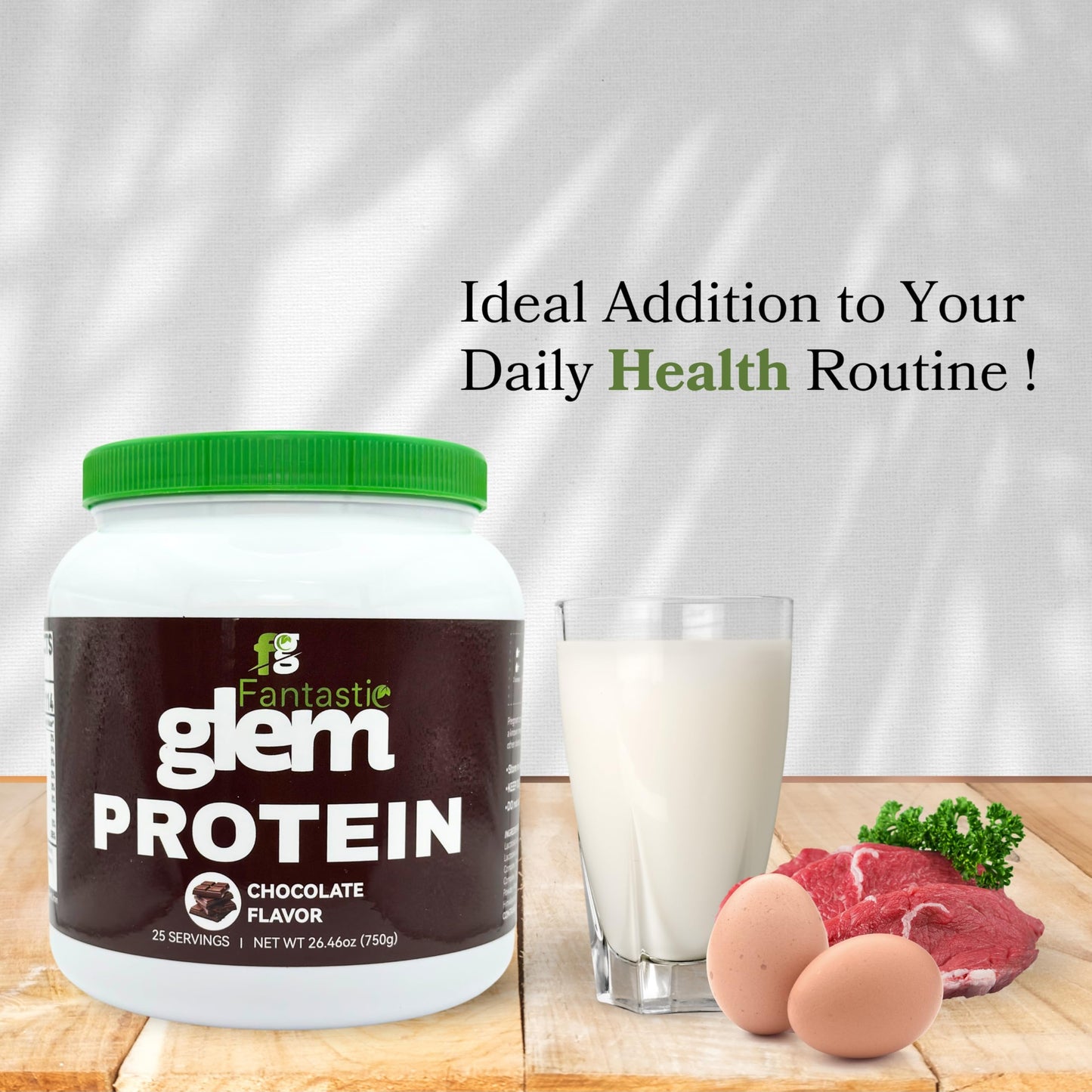 Fantastic Glem Chocolate Protein Powder, 750g, 25 Servings