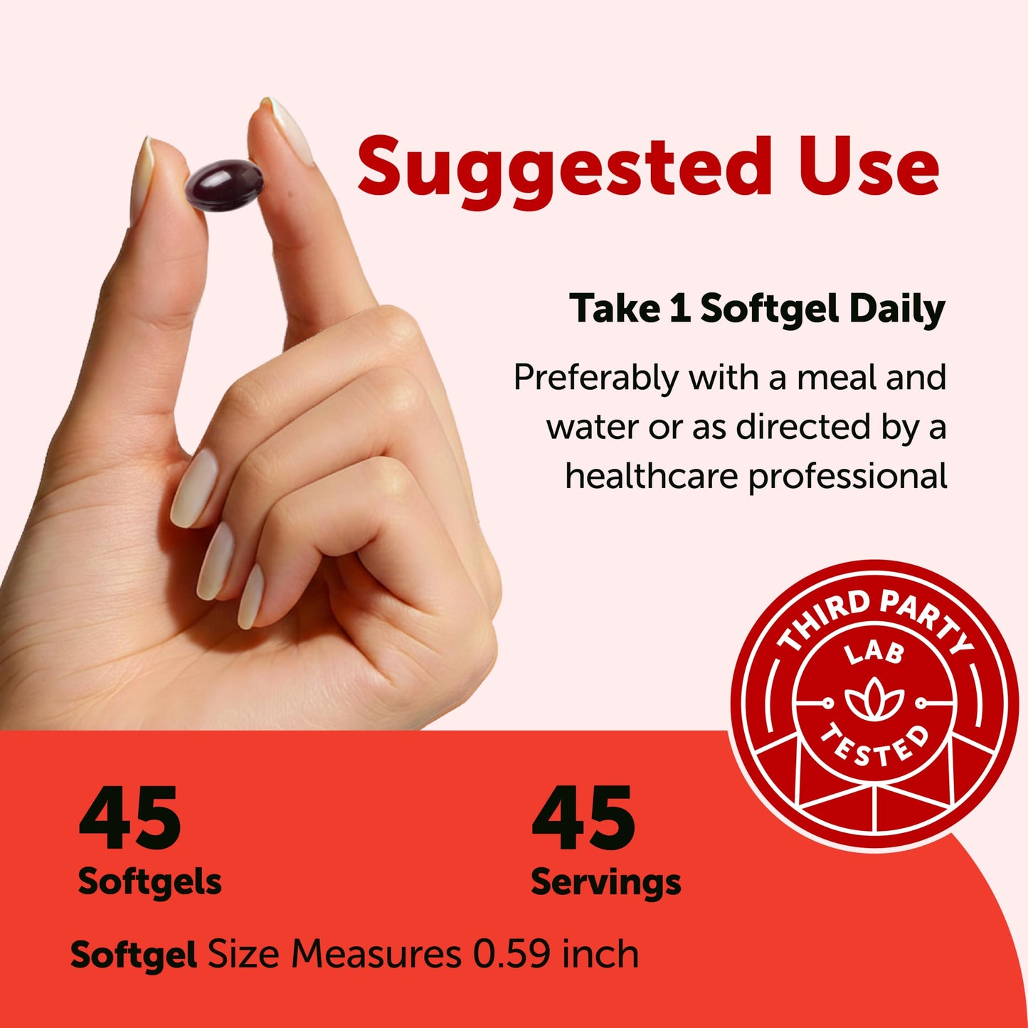 Micro Ingredients Astaxanthin 12mg with MCT Oil Softgels, 45 Count