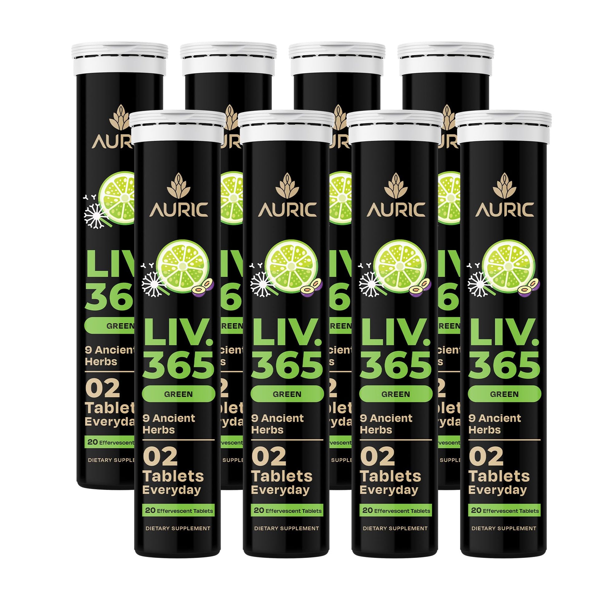 Auric Liv 365 Green Effervescent Tablets, 160 Tablets
