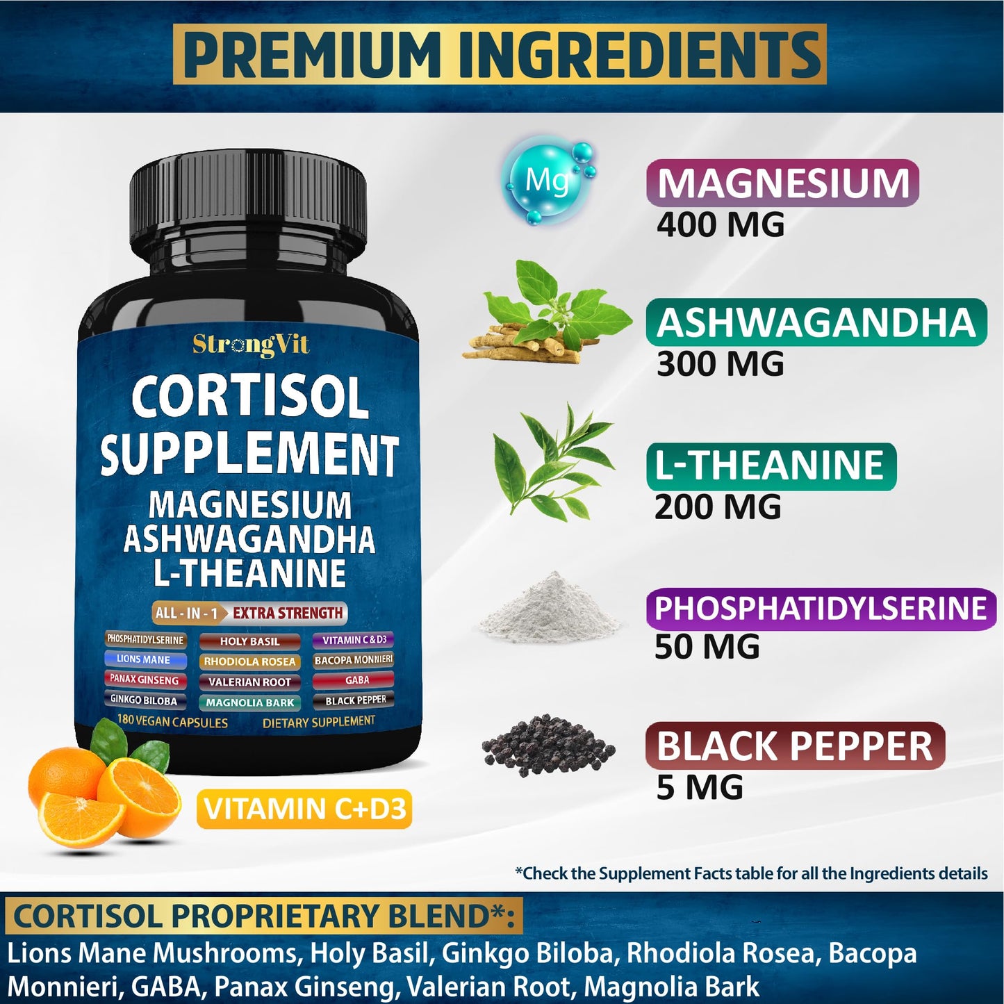 StrongVit Cortisol Supplements Capsules 180