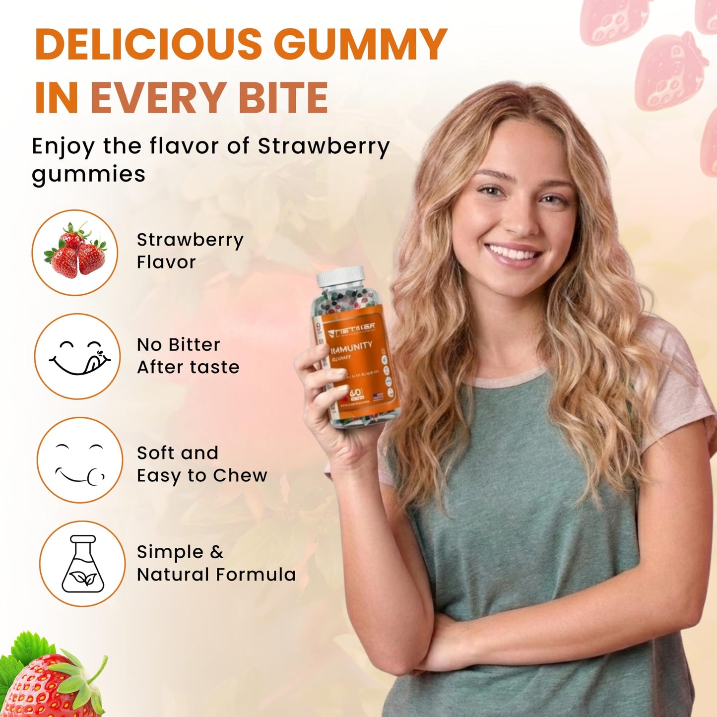 nETiXER Immunity Gummies, 60 Count