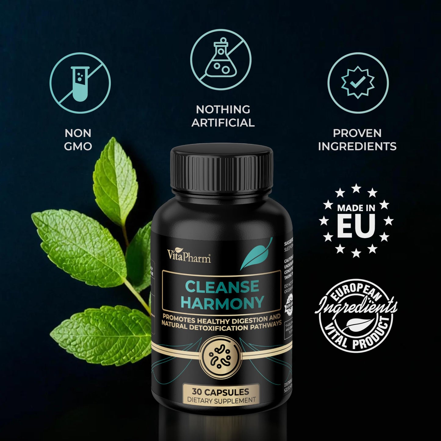 VitaPharm Detox Cleanse Supplement Capsule, 30 Capsules