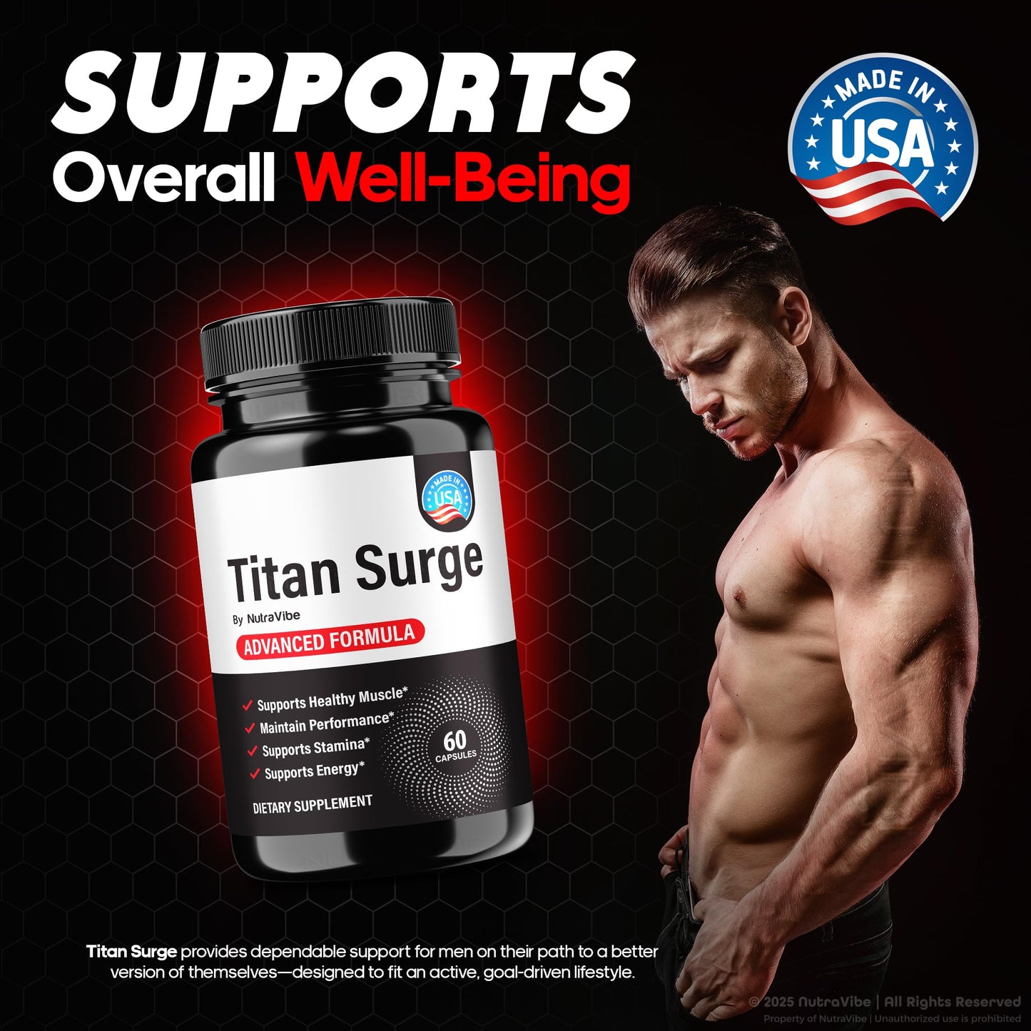 NutraVibe Titan Surge – Men’s Protector Formula Capsules 120 Capsules