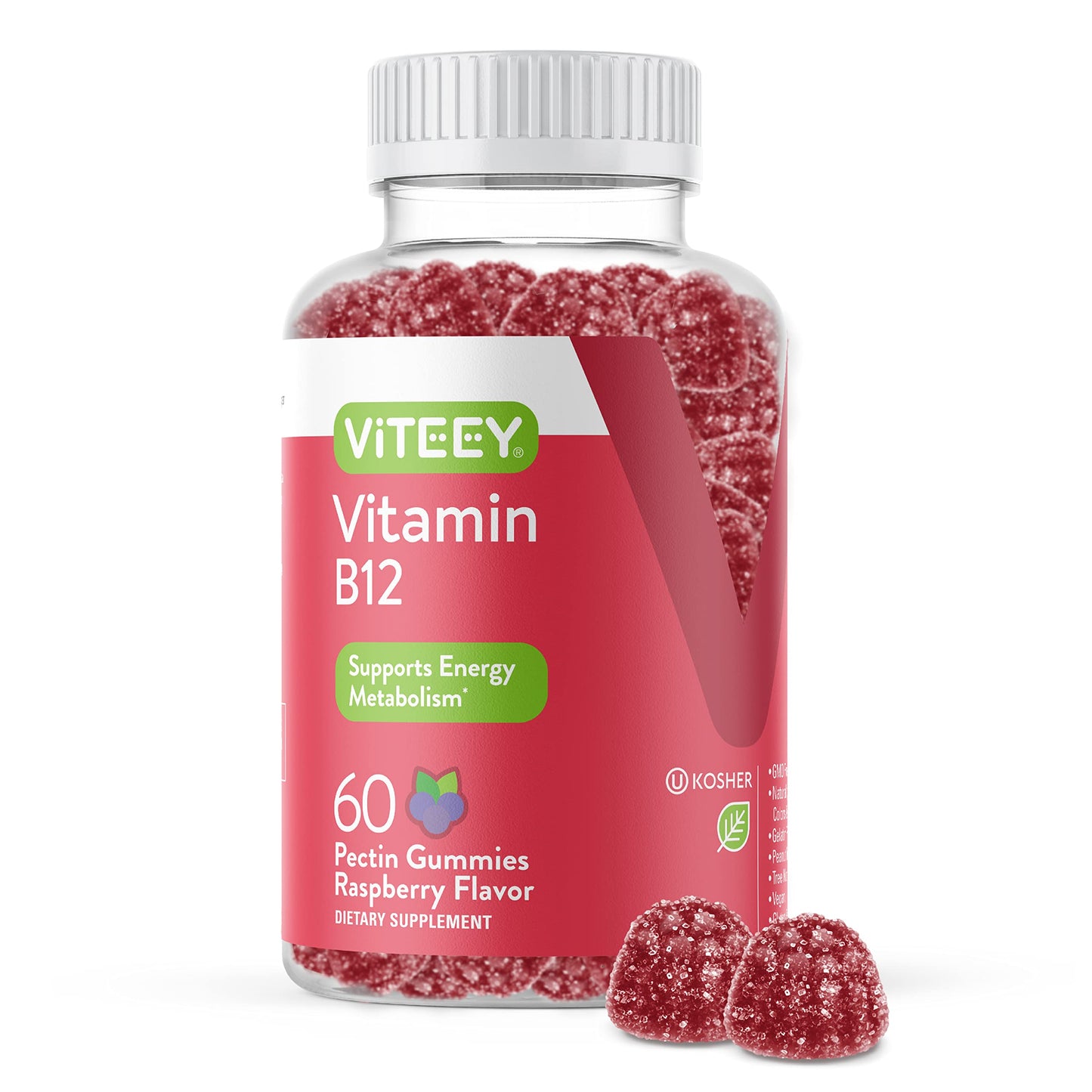 Viteey Vitamin B12 Gummies Pectin Gummy 60 Count