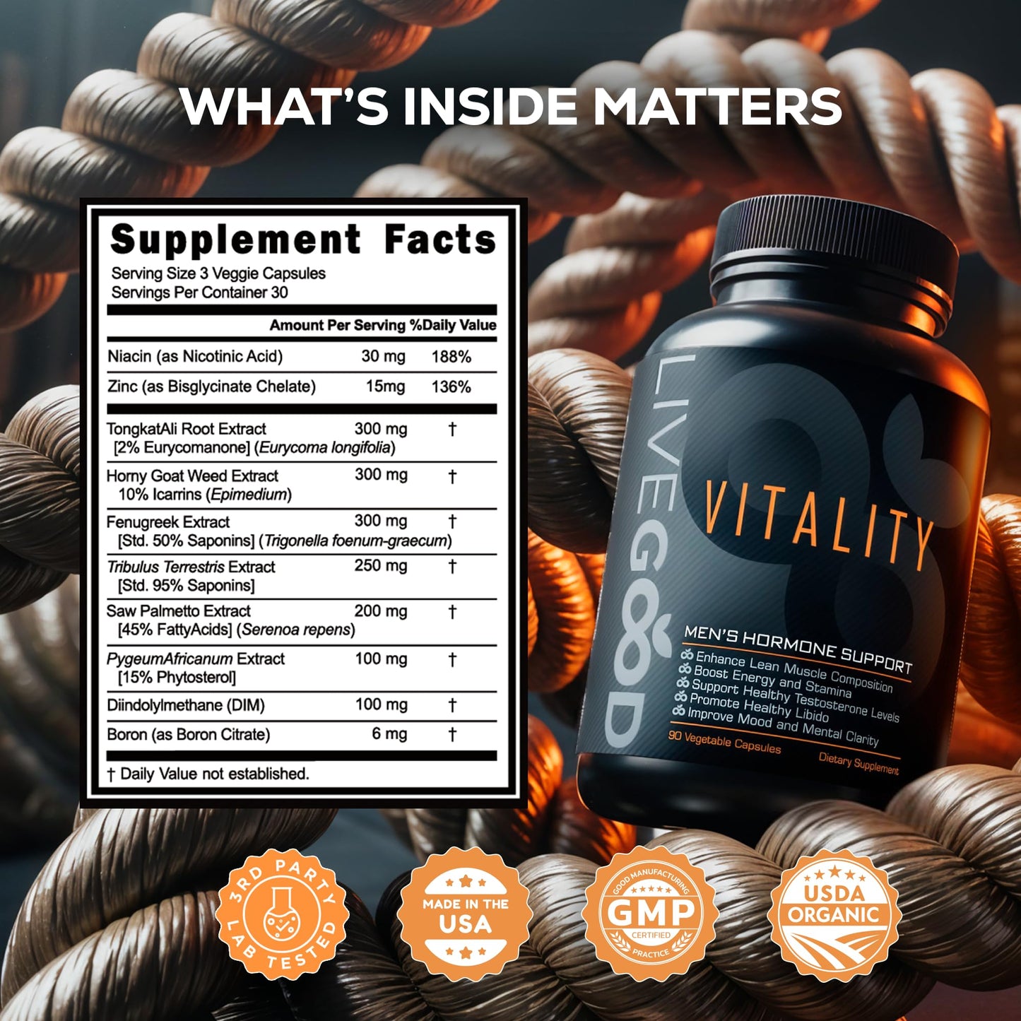 LIVEGOOD Vitality Men’s Support 90 Capsules
