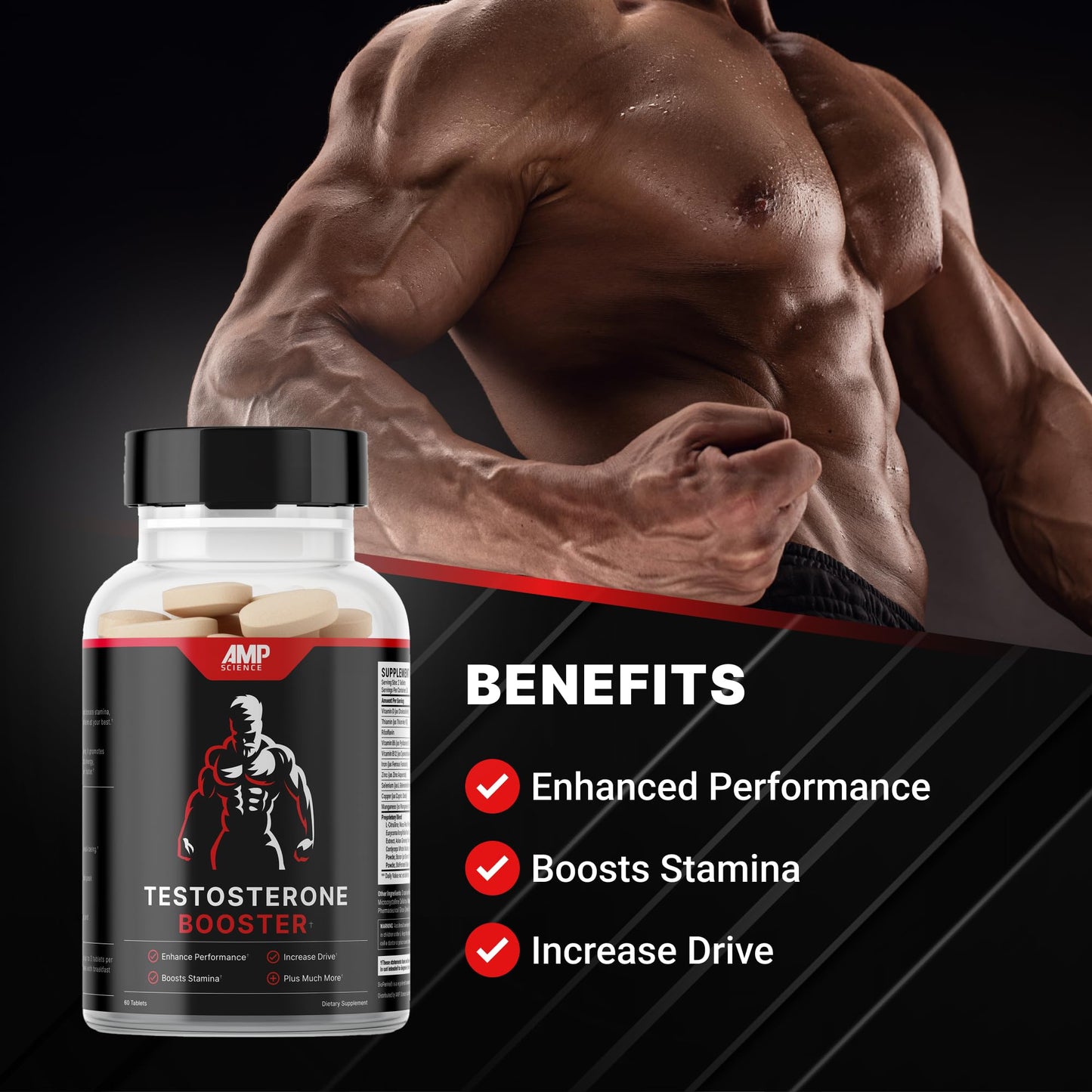 AMP Science Testosterone Booster – 60 Tablets