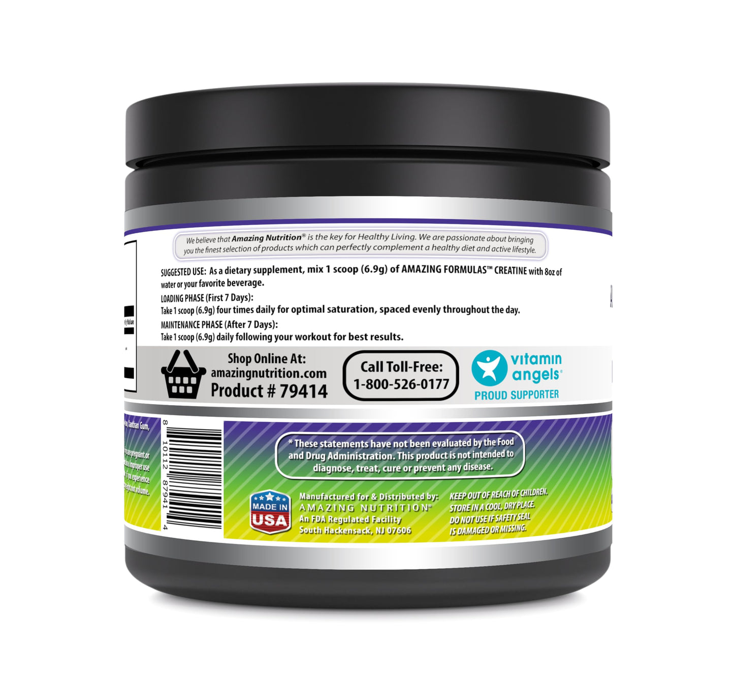 Amazing Nutrition Micronized Creatine Monohydrate Powder, 1 Pack