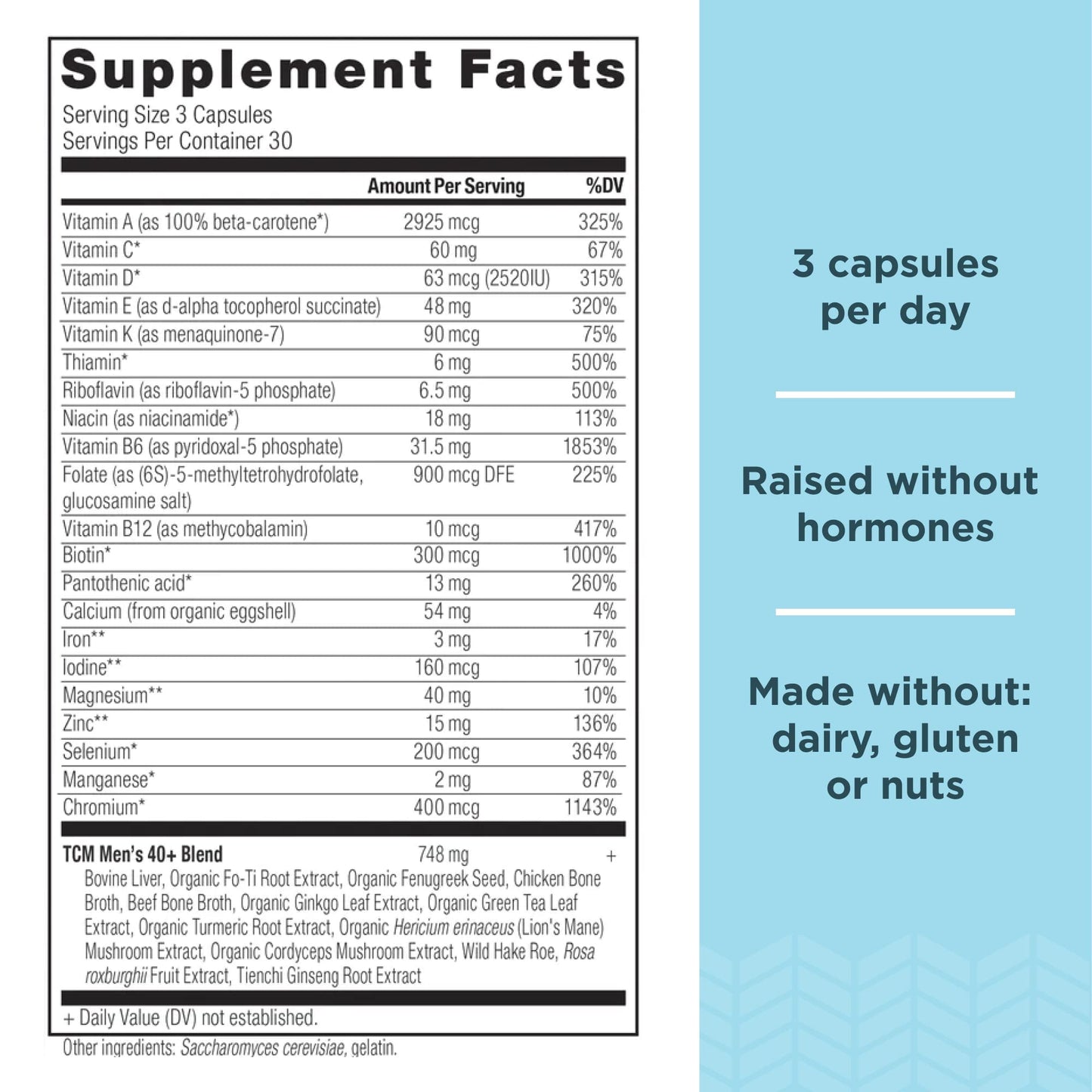 Ancient Nutrition Multivitamins for Men and Women Age 40+ Capsules, 2 x 90 Count