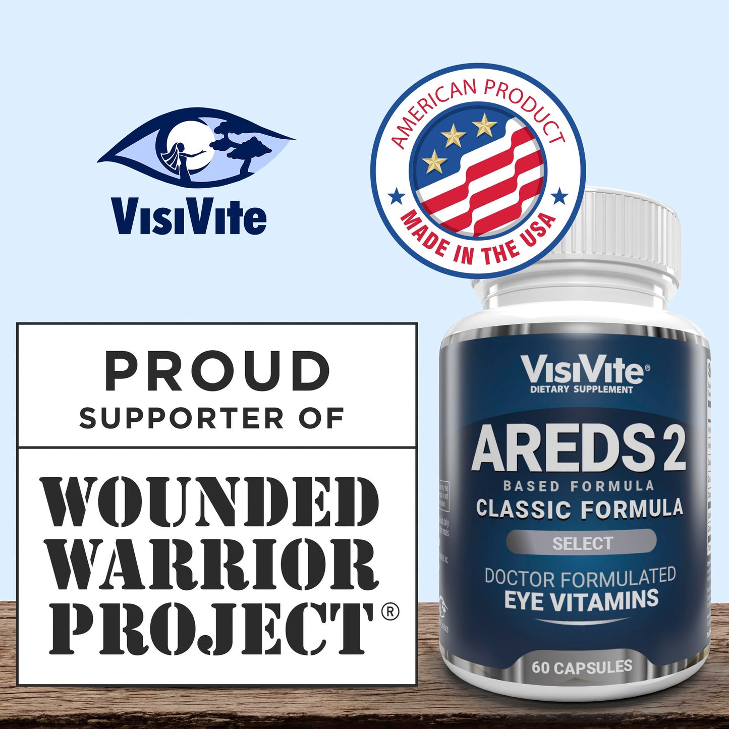 VisiVite AREDS 2 Select Eye Vitamins for Macular Support CAPSULES, 60 Capsules