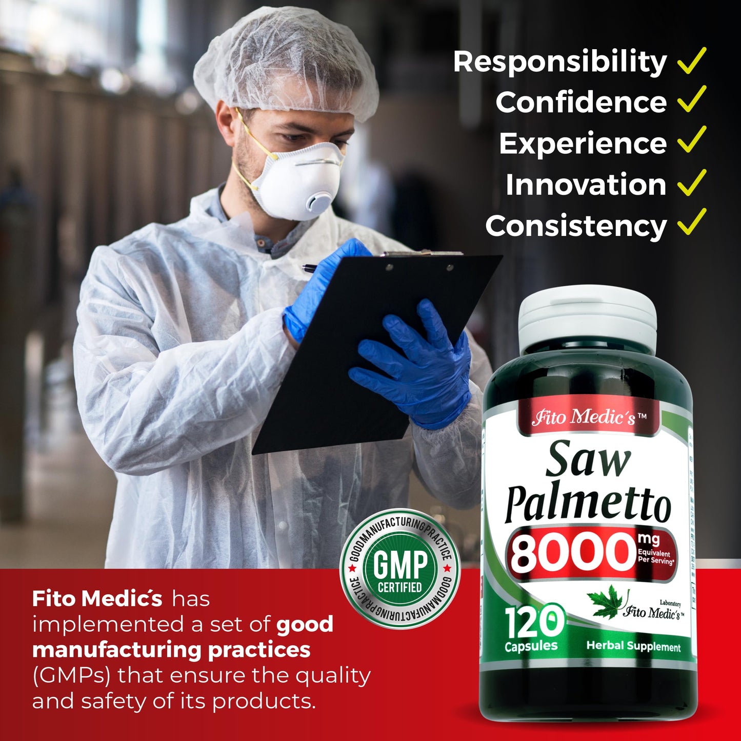 FITO MEDIC'S Saw Palmetto Capsules 120 Count