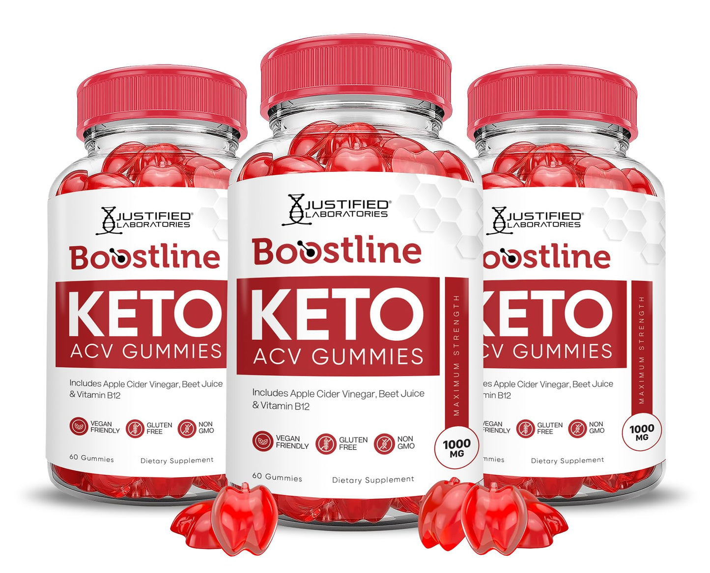 Justified Laboratories Boostline Keto ACV Gummies (1000 mg) 180 Gummies