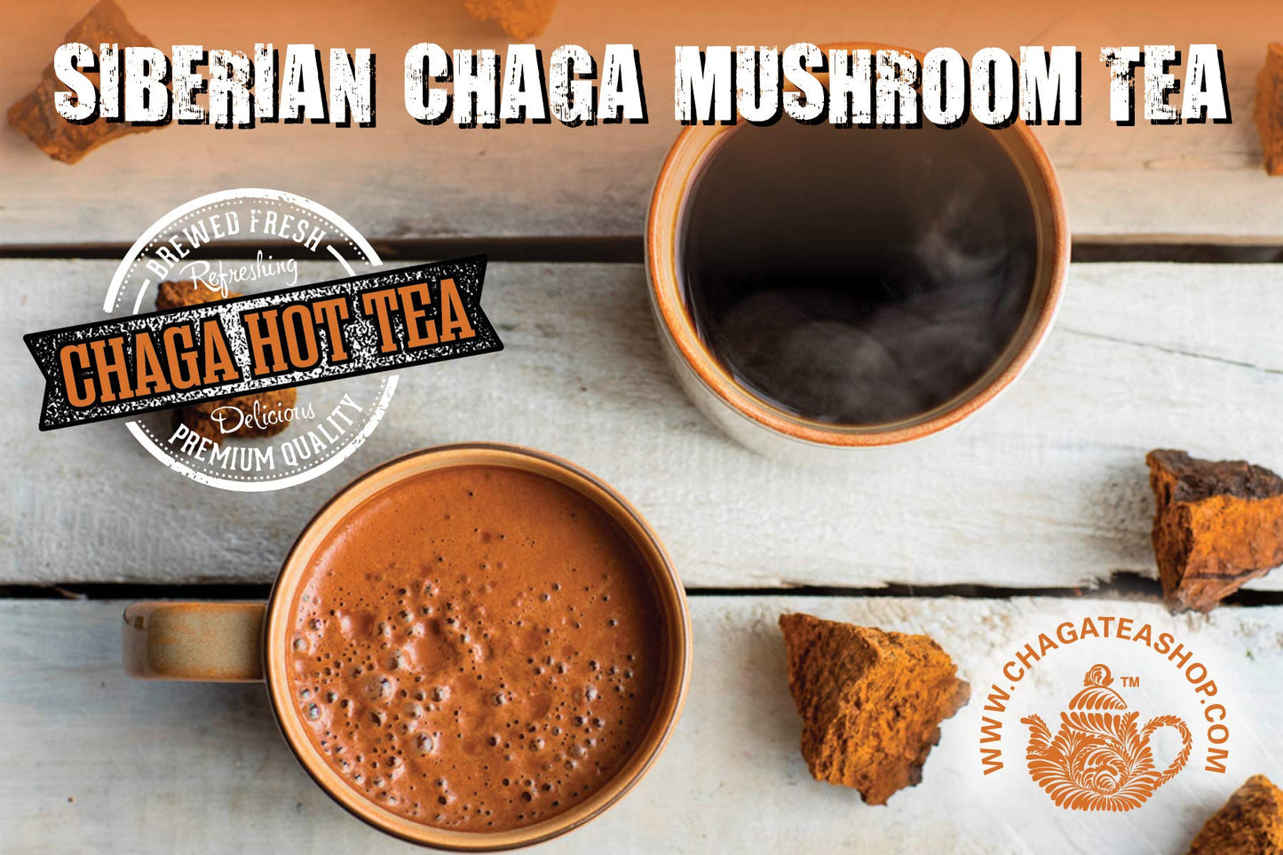 ChagaTeaShop Siberian Chaga Mushroom Extract Powder 16 oz