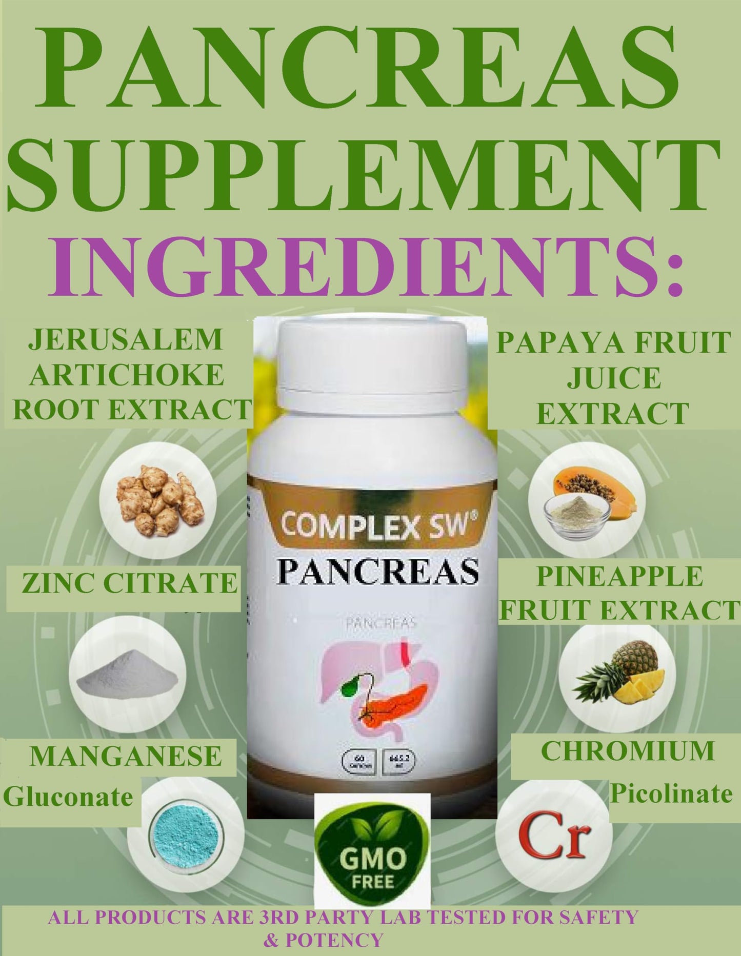 Generic Pancreas Cleanse Detox & Repair Supplement Capsule 60 Count