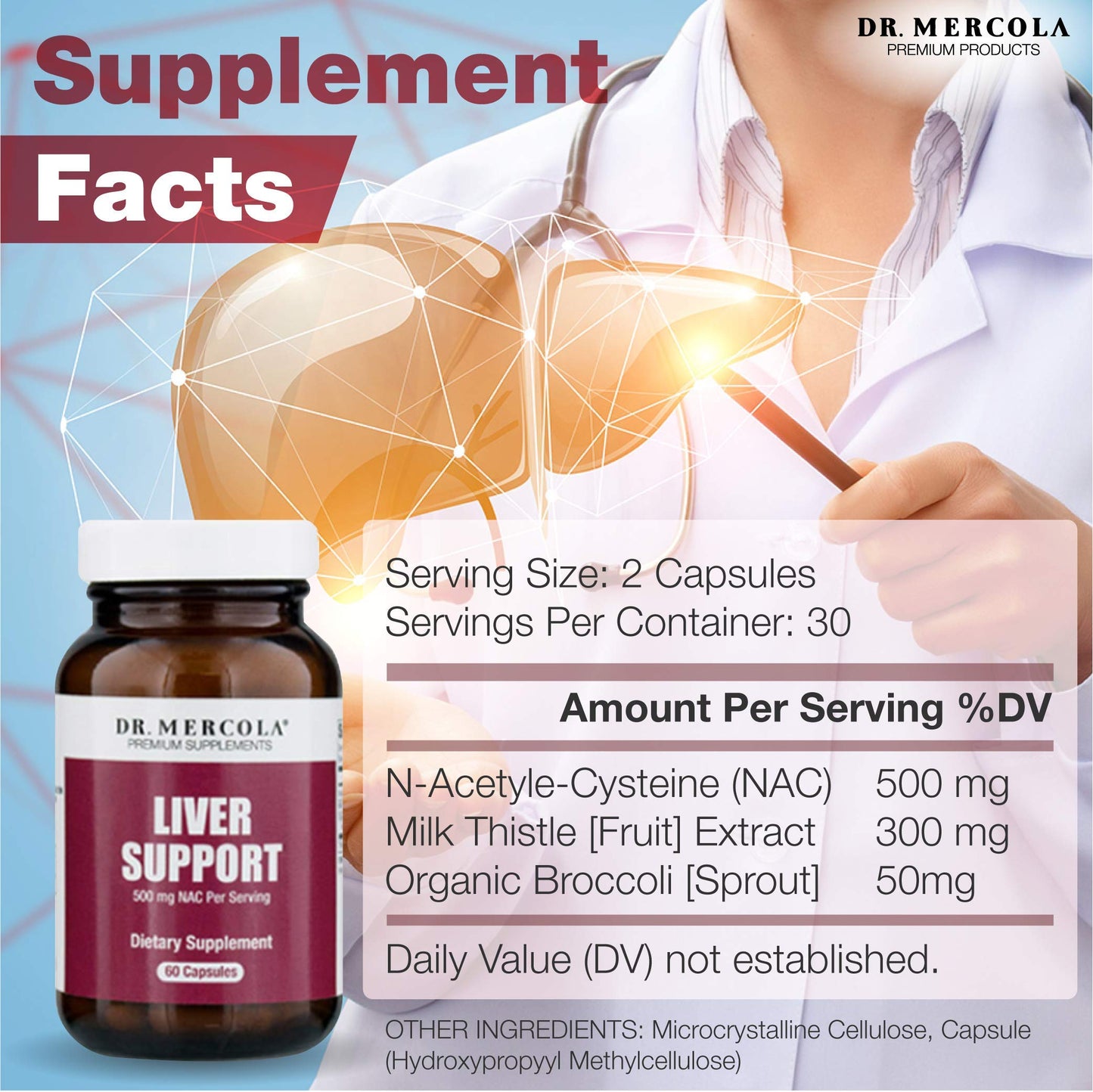 Dr. Mercola Liver Support Formula 120 Capsules