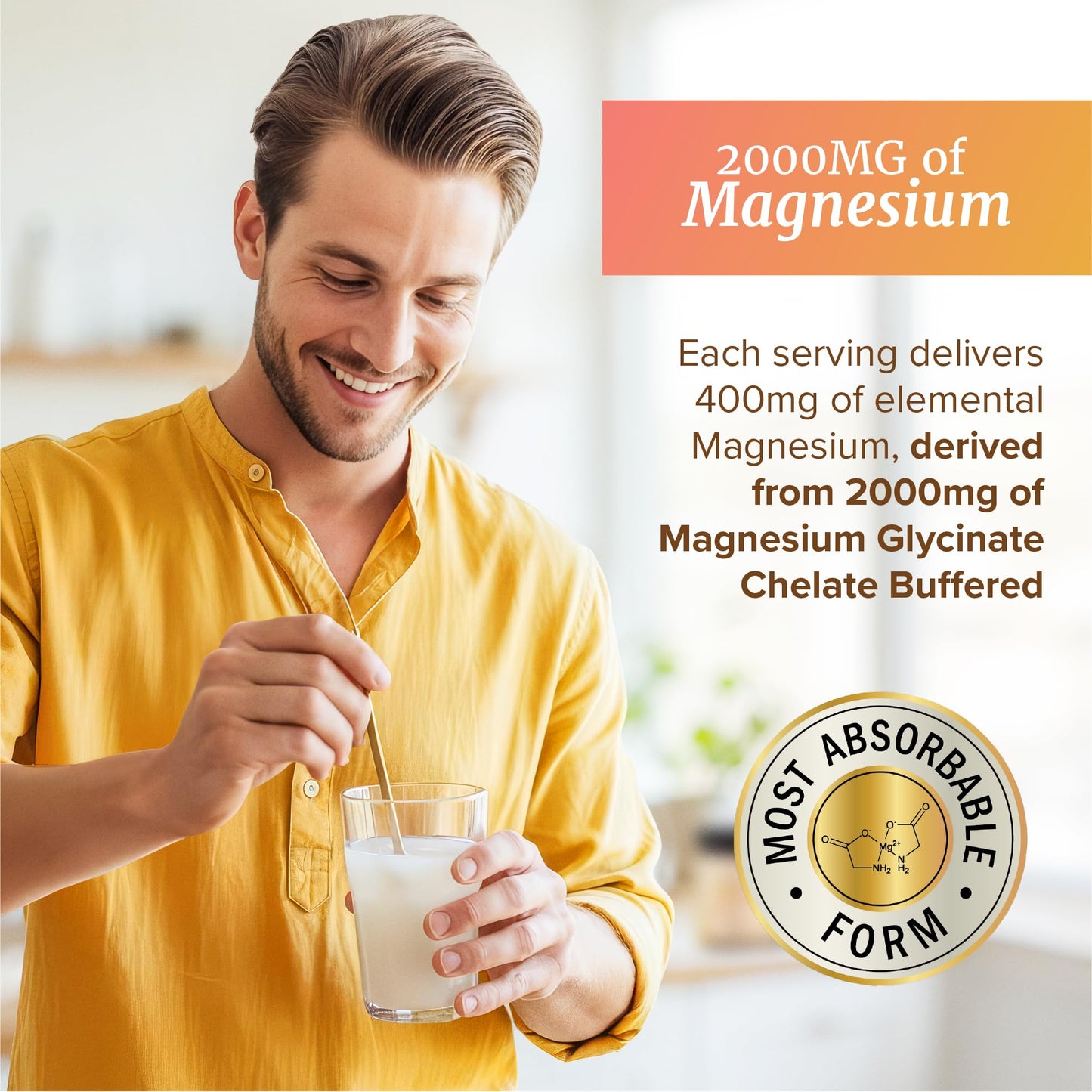 Nobi Nutrition Magnesium Glycinate Powder 400mg 7.94 oz