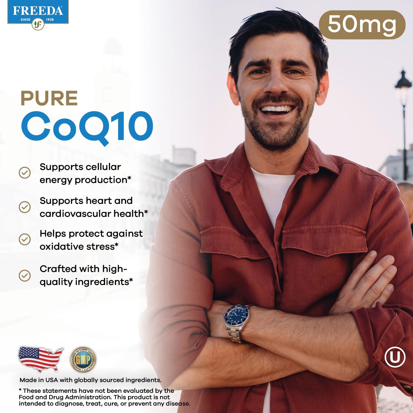 FREEDA CoQ10 50mg Tablet, 50 Count