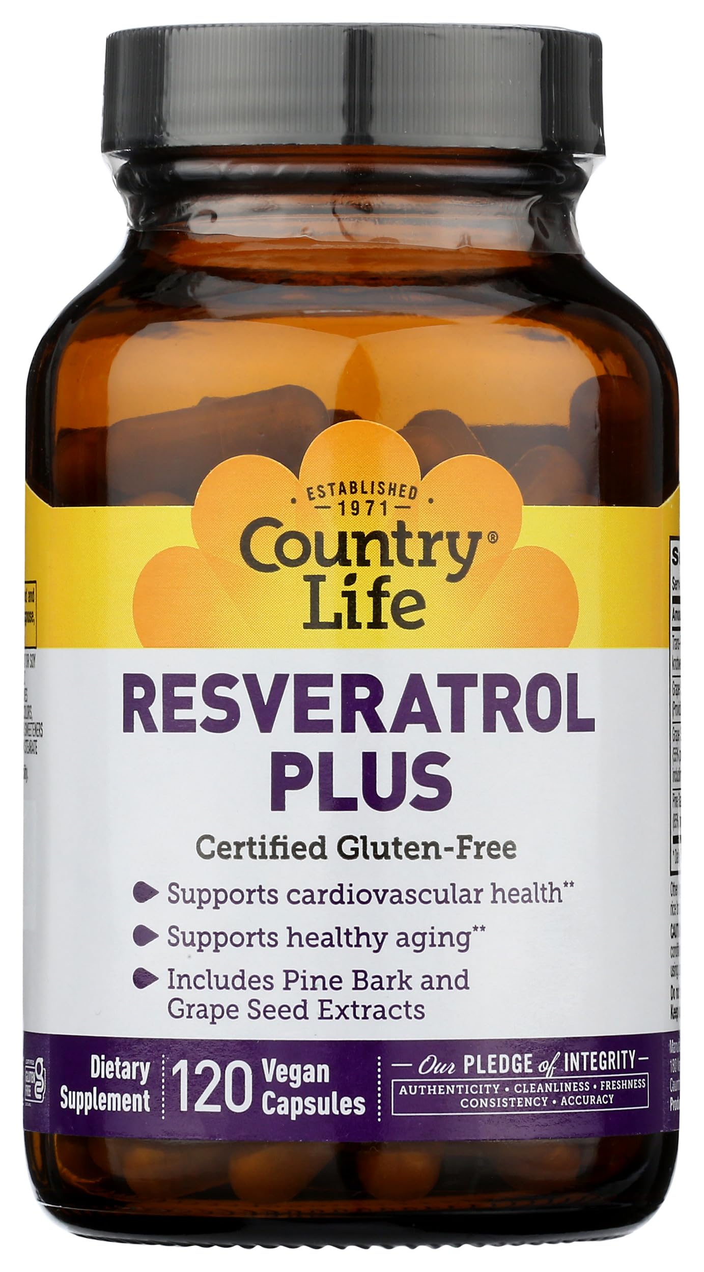 Country Life Resveratrol Plus Tablets, 120