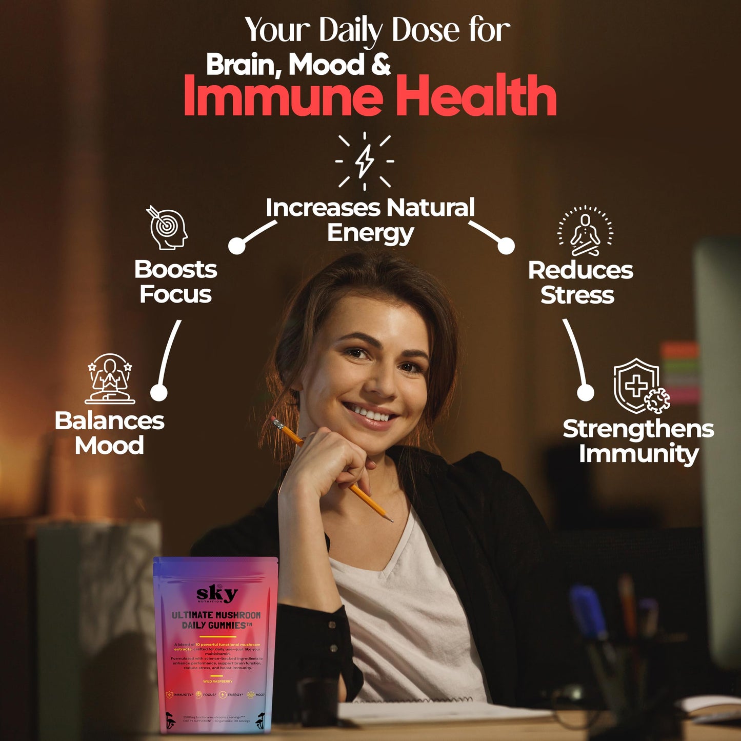 SKY NUTRITION Mushroom Gummies Gummy 1