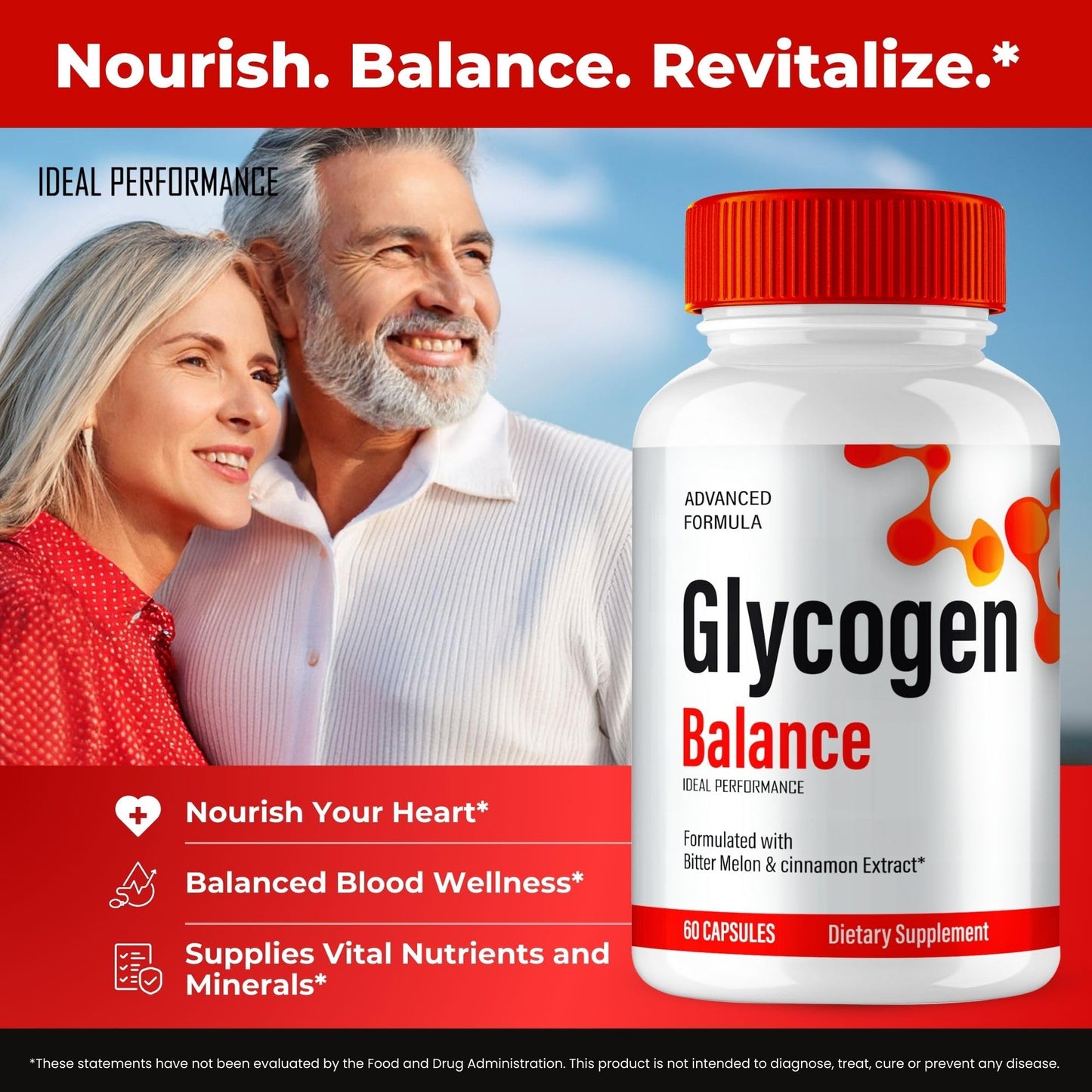IDEAL PERFORMANCE Glycogen Balance Advanced Blood Formula Capsules 120 Count