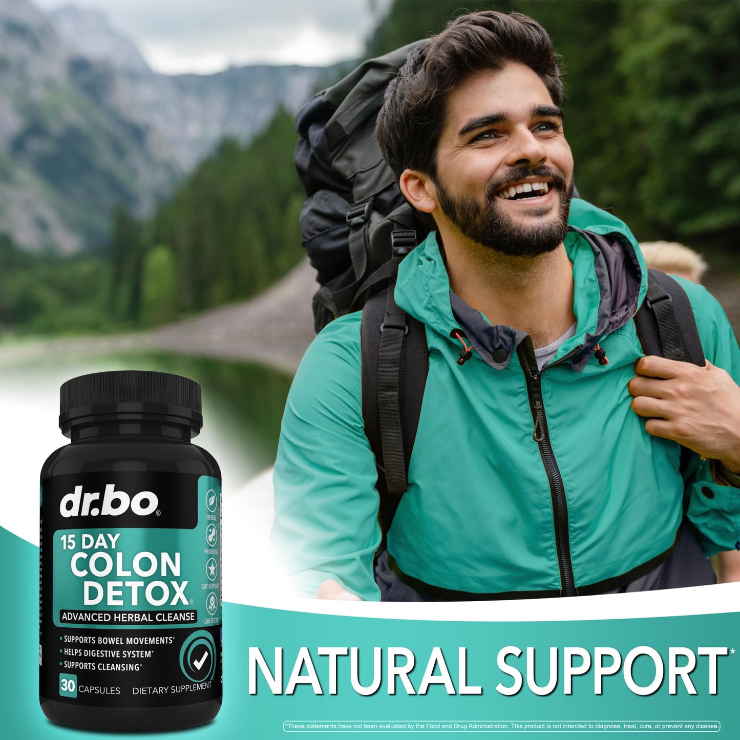 DR. BO Colon Cleanser Detox for Weight Flush Capsule 30 Count