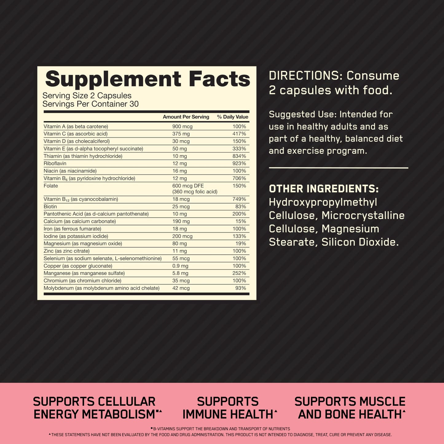Optimum Nutrition Opti-Women Daily Multivitamin for Women Capsule 60 Count