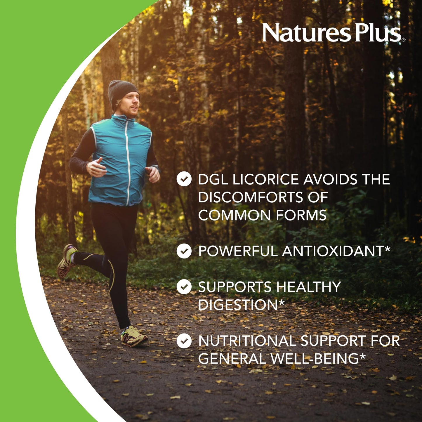NaturesPlus Herbal Actives Licorice (DGL) Capsules, 60 Capsules