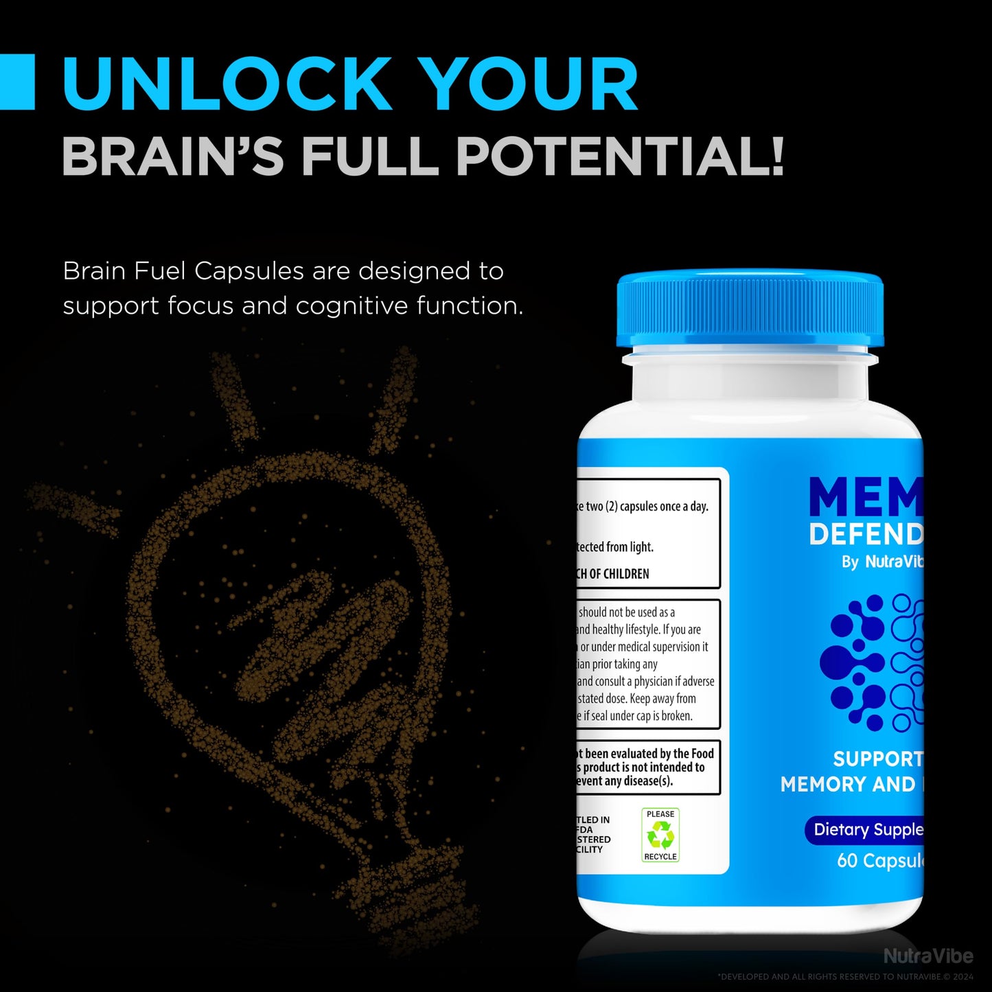 NutraVibe Memo Defender Capsules 180 Capsules