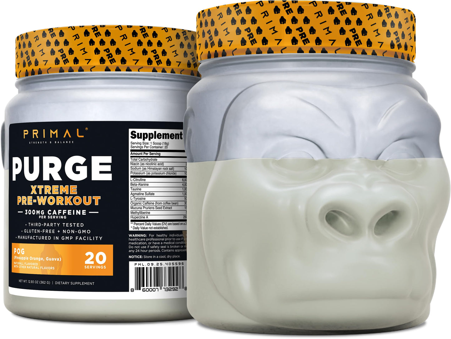 Primal Purge Xtreme Pre-Workout Powder, 12.93 oz