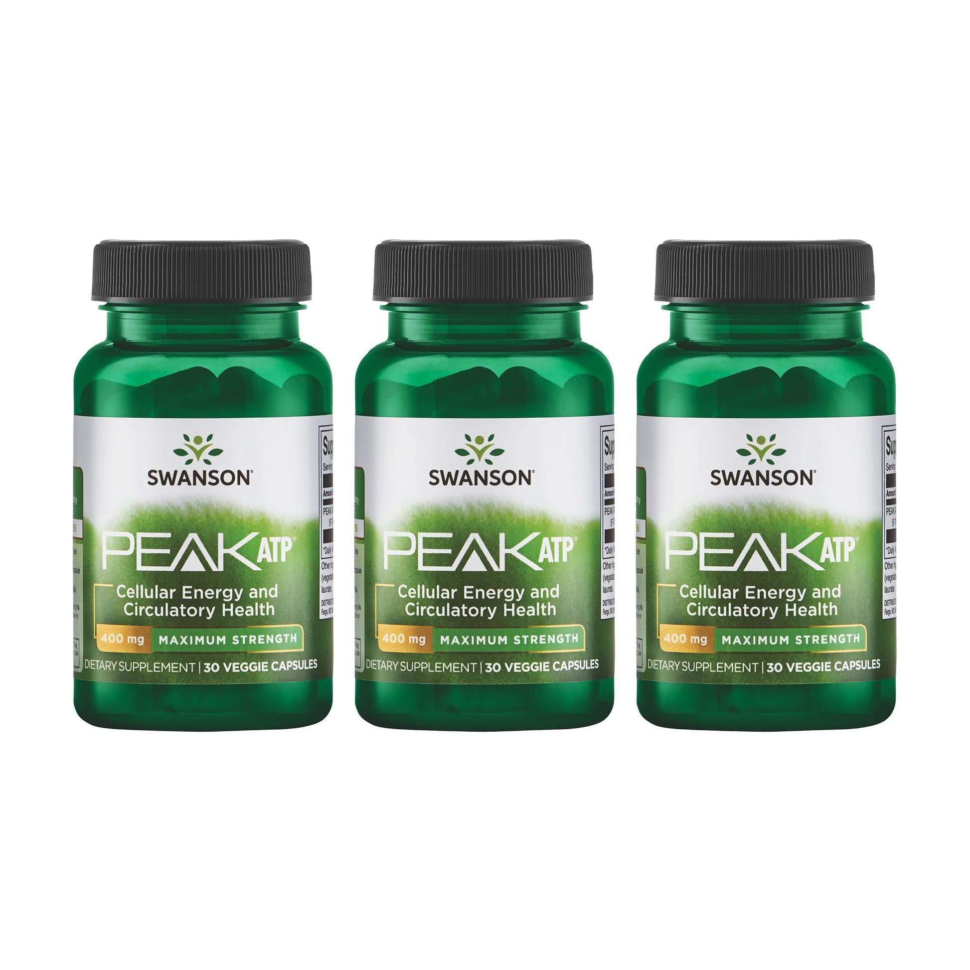 Swanson Maximum Strength Peak ATP Cellular Energy Supplement Capsules 90