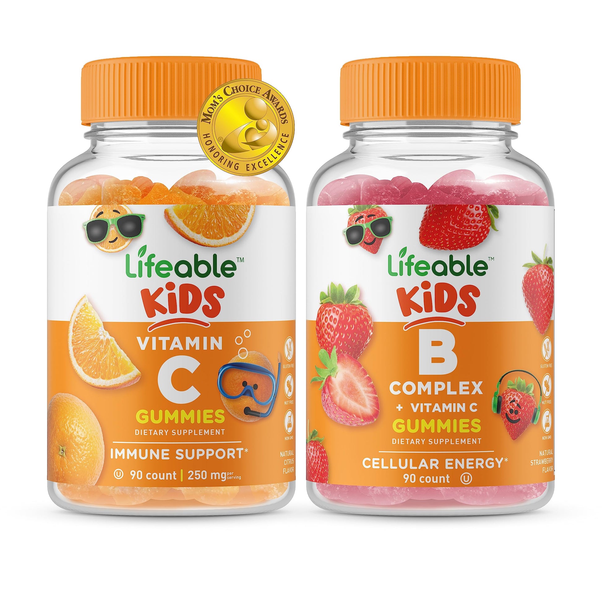 Lifeable Vitamin C Kids + B Complex Gummies, 180 count