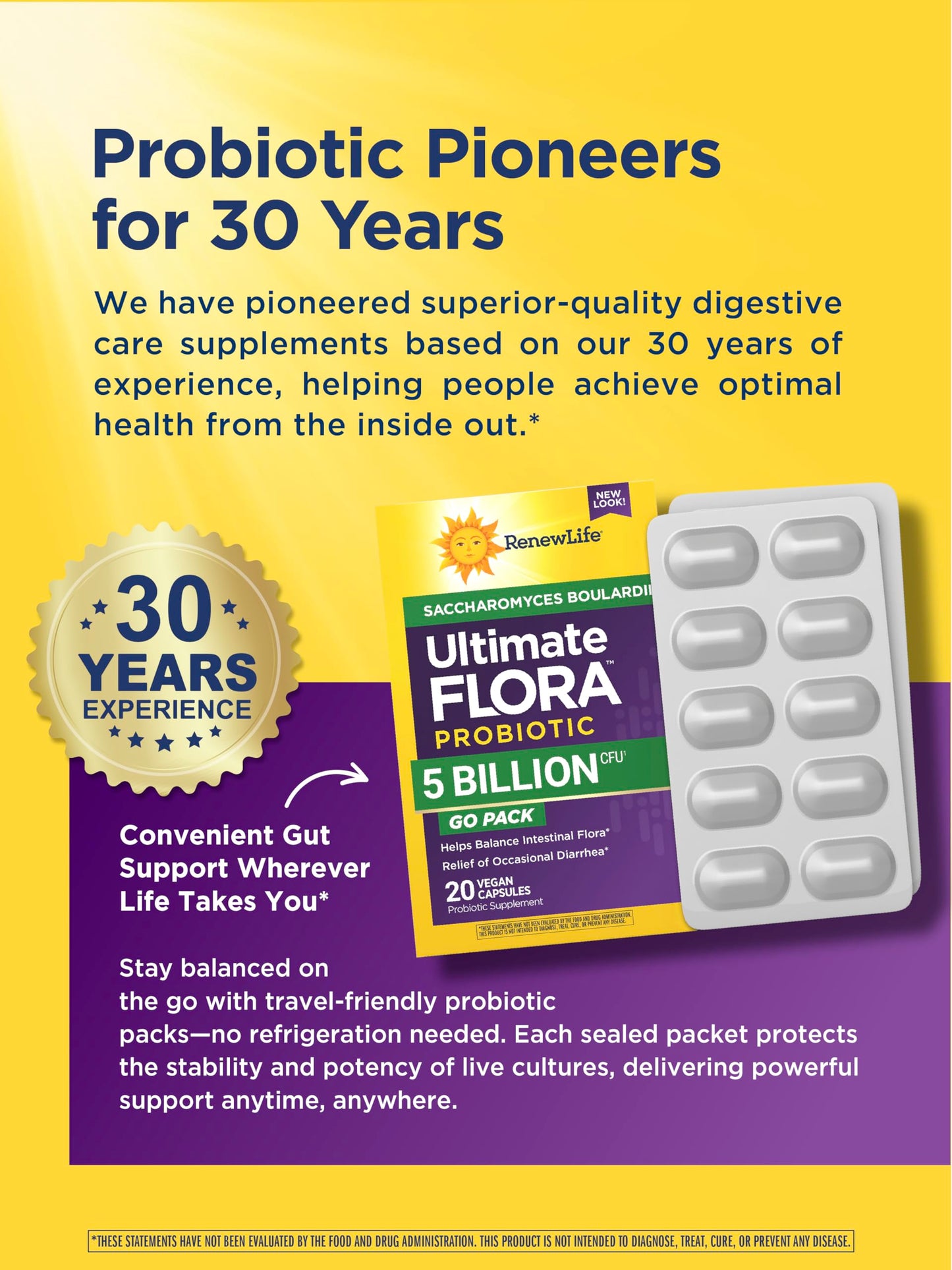 Renew Life Ultimate Flora Saccharomyces Boulardii Probiotics Capsule 20
