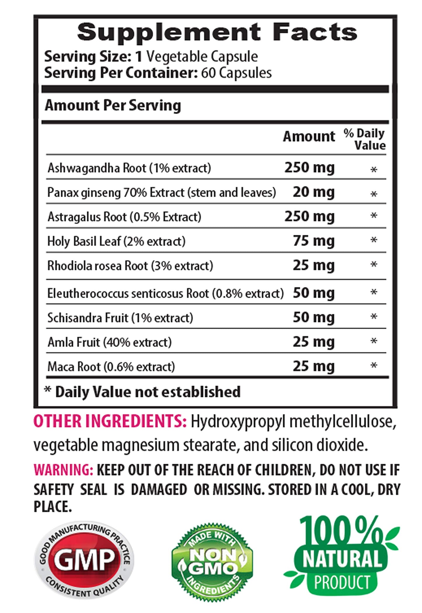 SWAN LIFE ESSENTIALS Astragalus Supplement Capsules, 120 Count