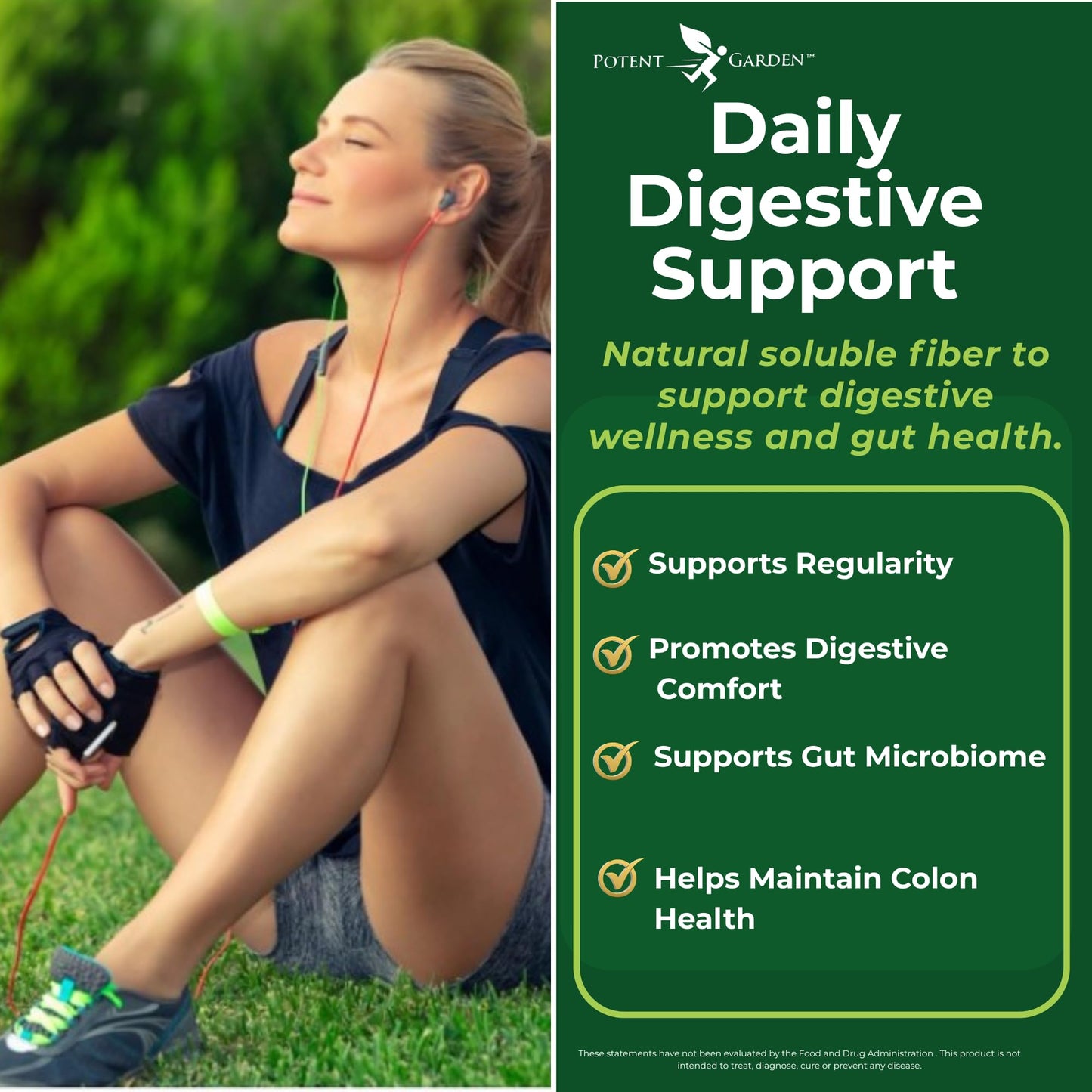 Potent Garden Psyllium Husk Capsules 240 Capsules