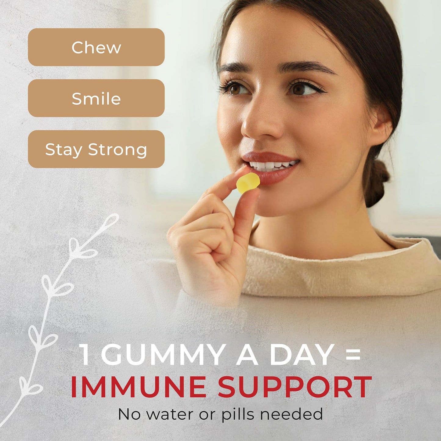 Global Health Naturals Nutritional Supplements Vitamin D3 Gummies 1,000 IU, Sugar Free, Vegan Pectin-Based, 60 Count