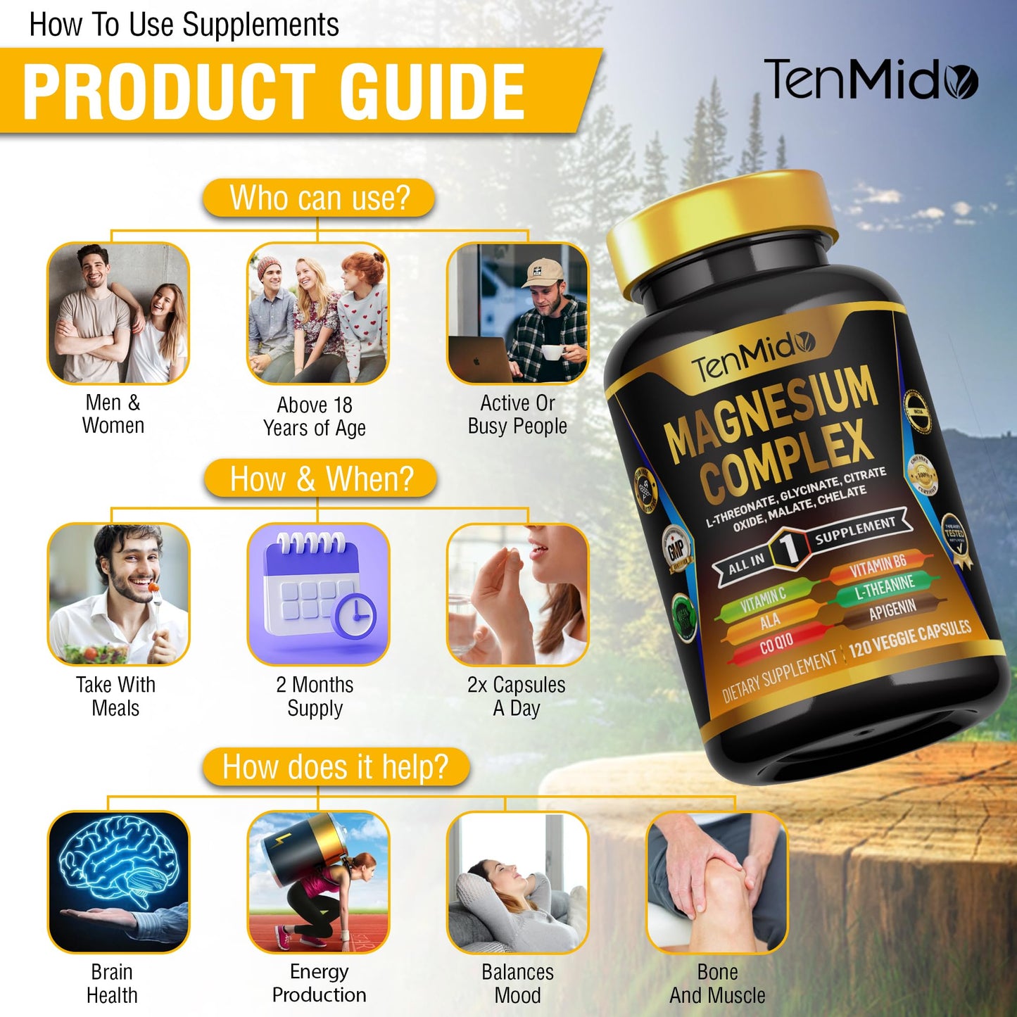Tenmido Magnesium Complex Capsule 120 Count