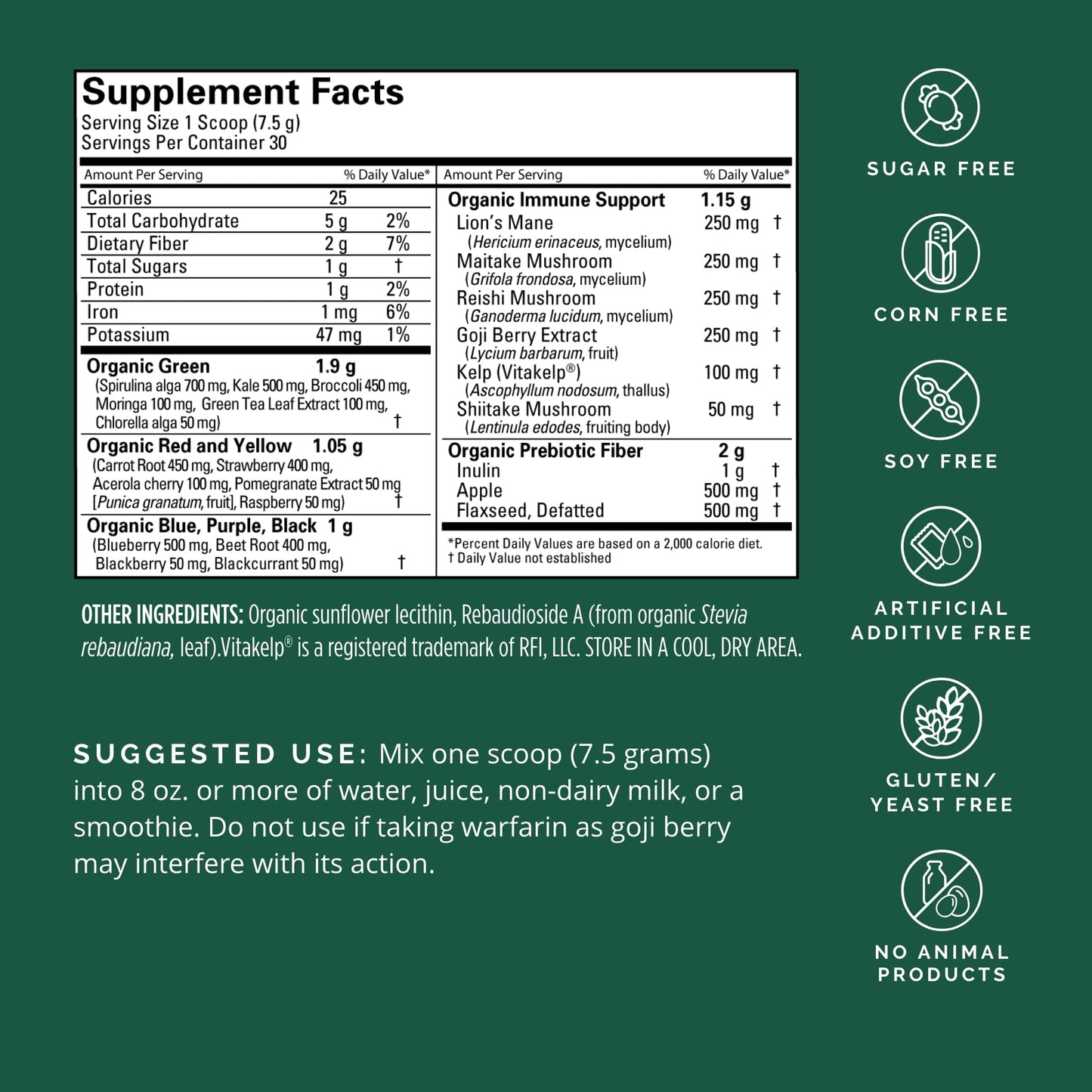BRAINMD Dr Amen Neuro Greens Superfood Powder, 30 Servings