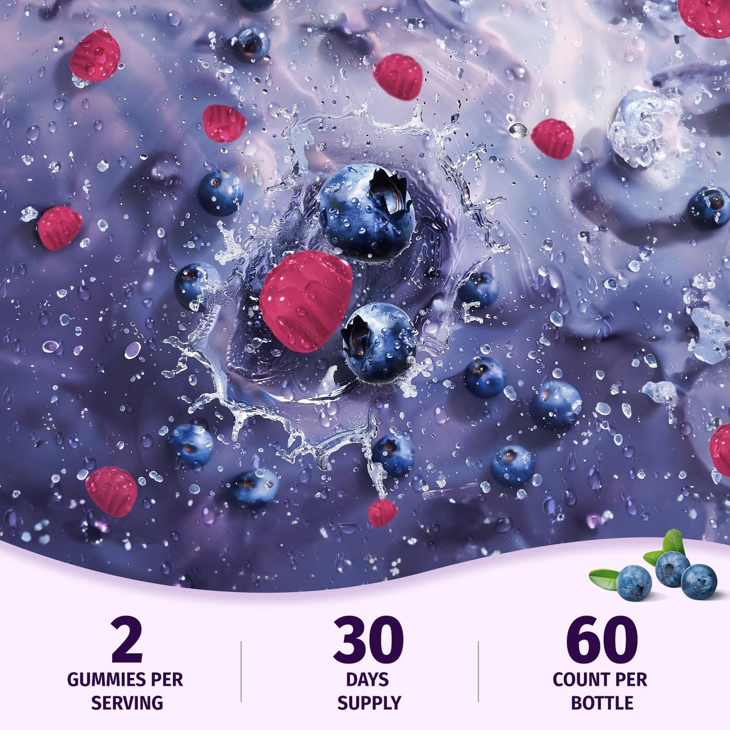 HOLLEGEND 6 in 1 NAC Gummy 1000mg, 60 Count