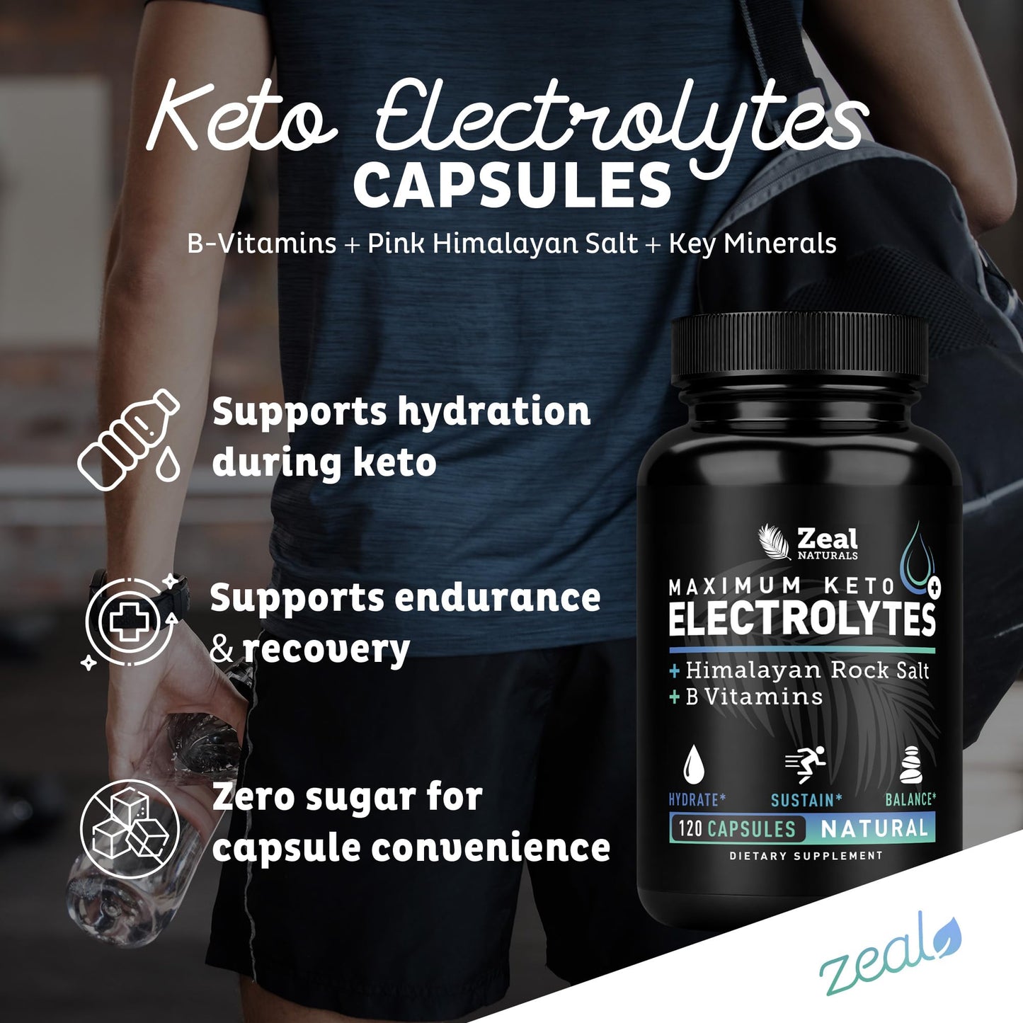Zeal Naturals Keto Electrolyte Powder 120 Count